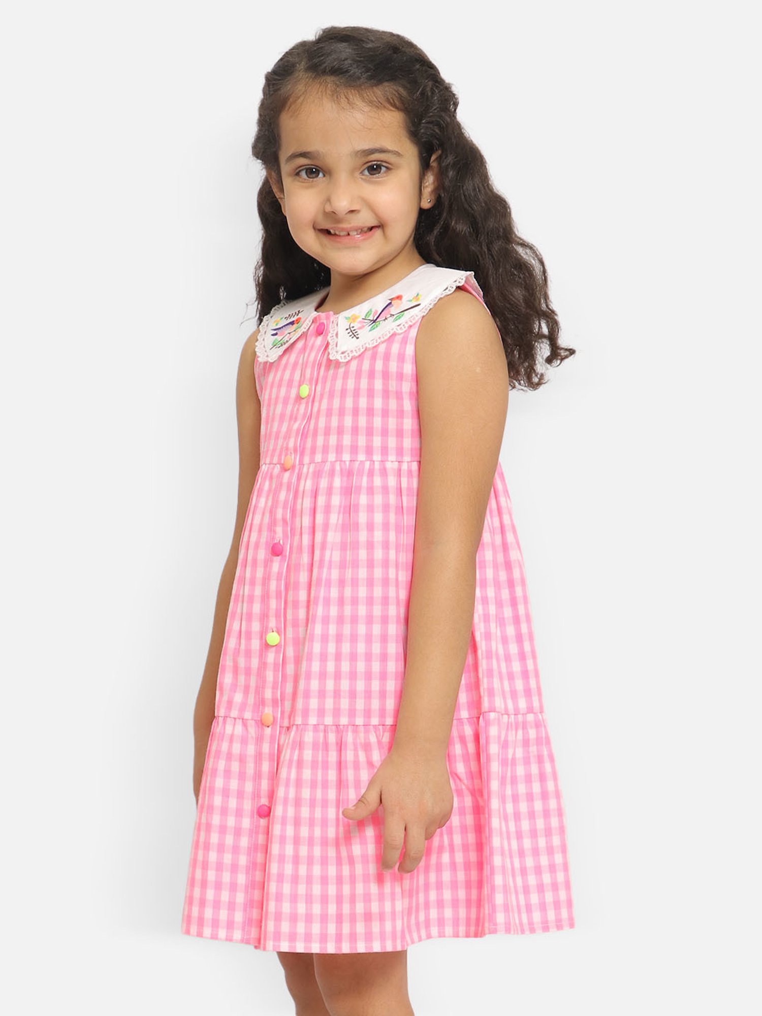 Buy Nauti Nati Kids Blue & Pink Printed Dress for Girls Clothing Online @  Tata CLiQ