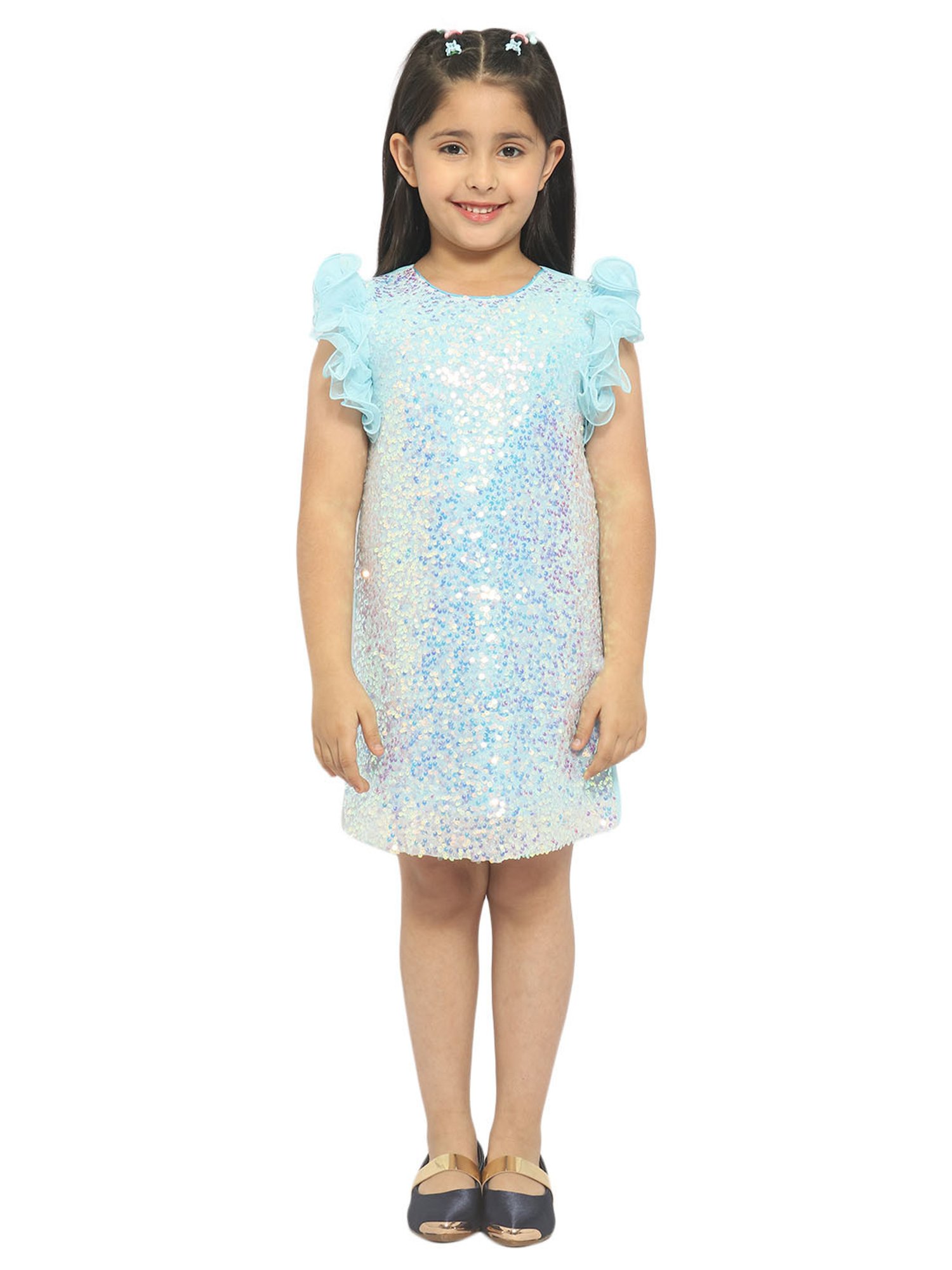 Buy Nauti Nati Girls Red Sequinned A Line Dress - Dresses for Girls 2089353  | Myntra