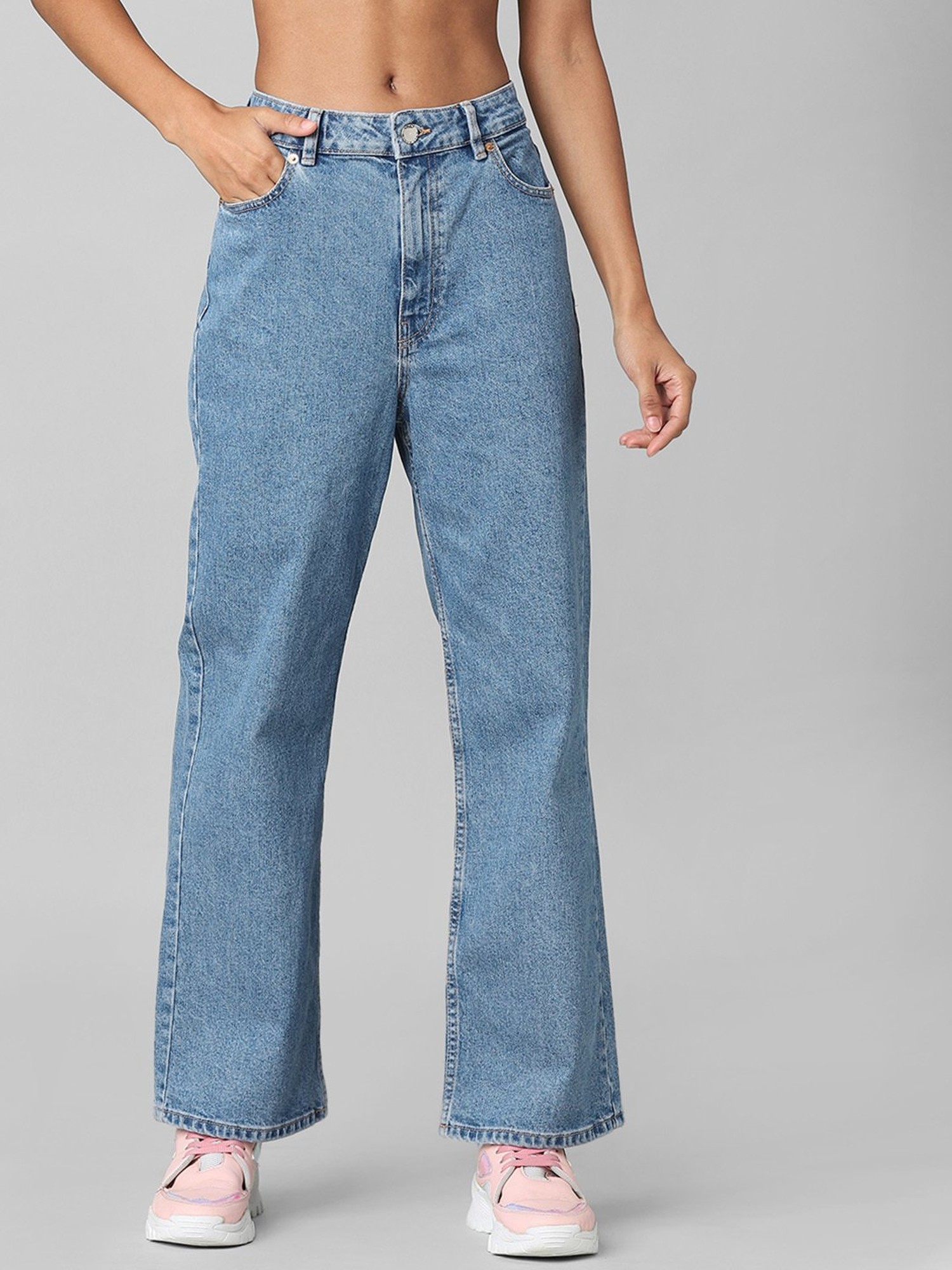 Hot Sale 🔥🔥High Waist wide leg jeans ( Random Design) | Lazada PH