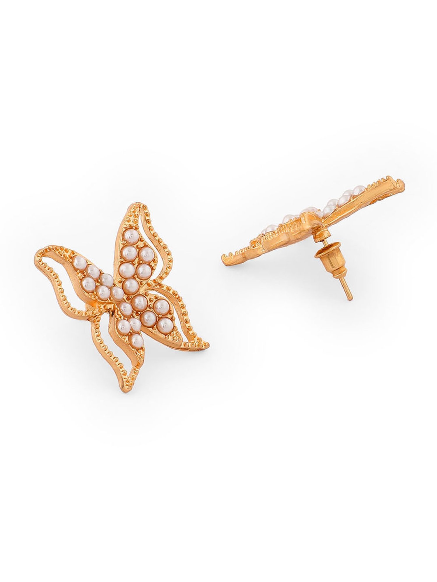 Spark Blue Diamond Butterfly Yellow Gold 18kt Diamond Stud Earring Price in  India  Buy Spark Blue Diamond Butterfly Yellow Gold 18kt Diamond Stud  Earring online at Flipkartcom