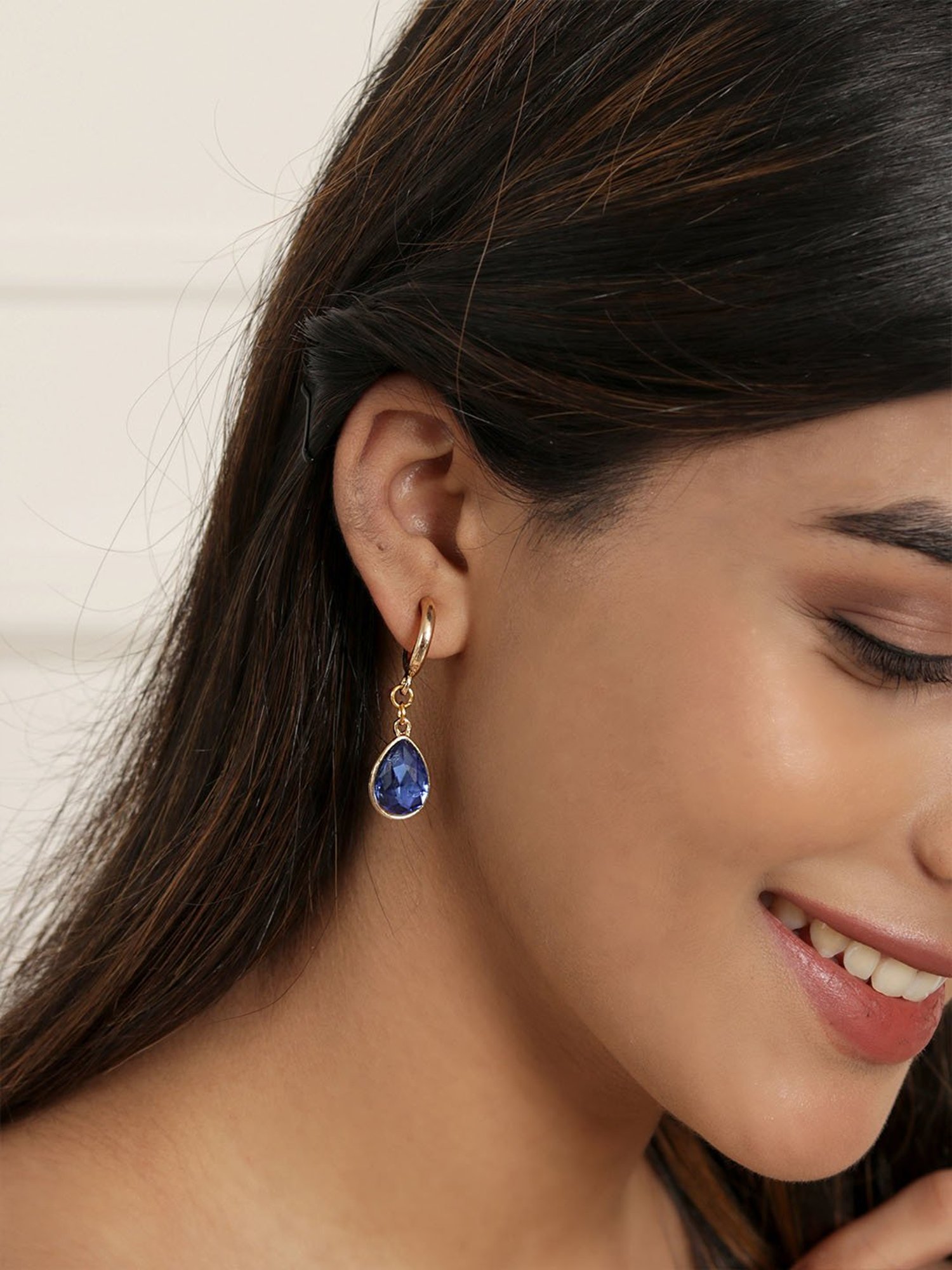 Flipkartcom  Buy UCV Gracious Blue Diamond Sapphire Stone Alloy Metal  Clipon Earring Online at Best Prices in India