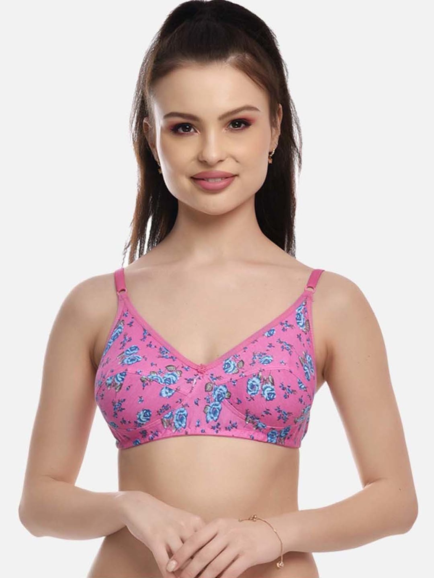 Buy FIMS: Fashion is my Style Pink Floral Print Everyday Bra for Women  Online @ Tata CLiQ