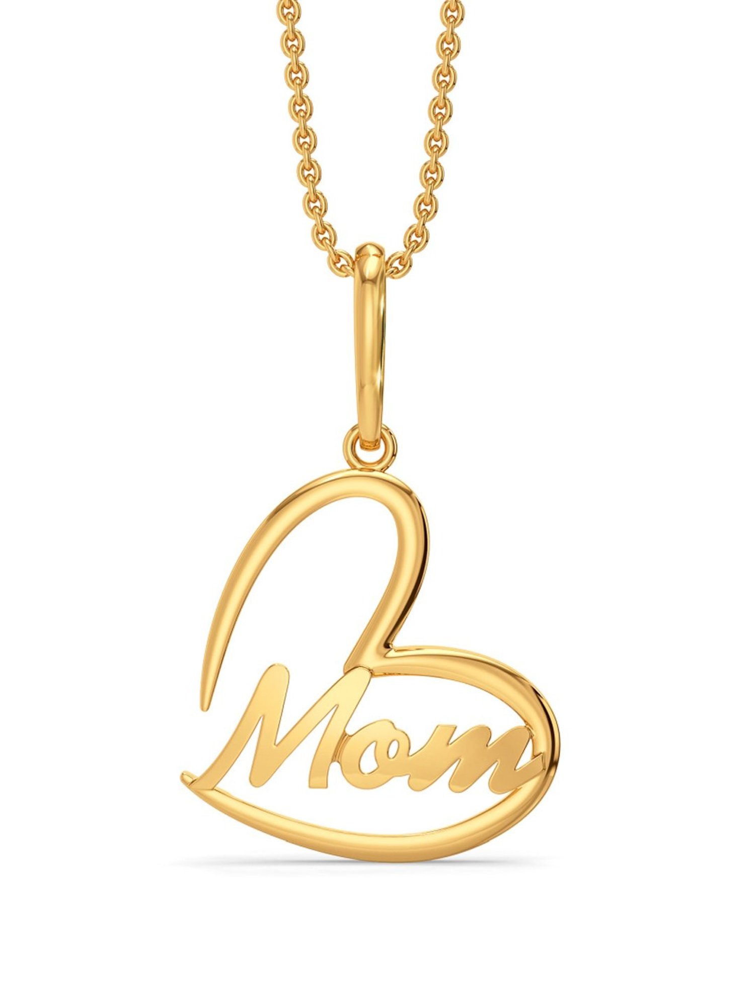 Gold mom store heart necklace