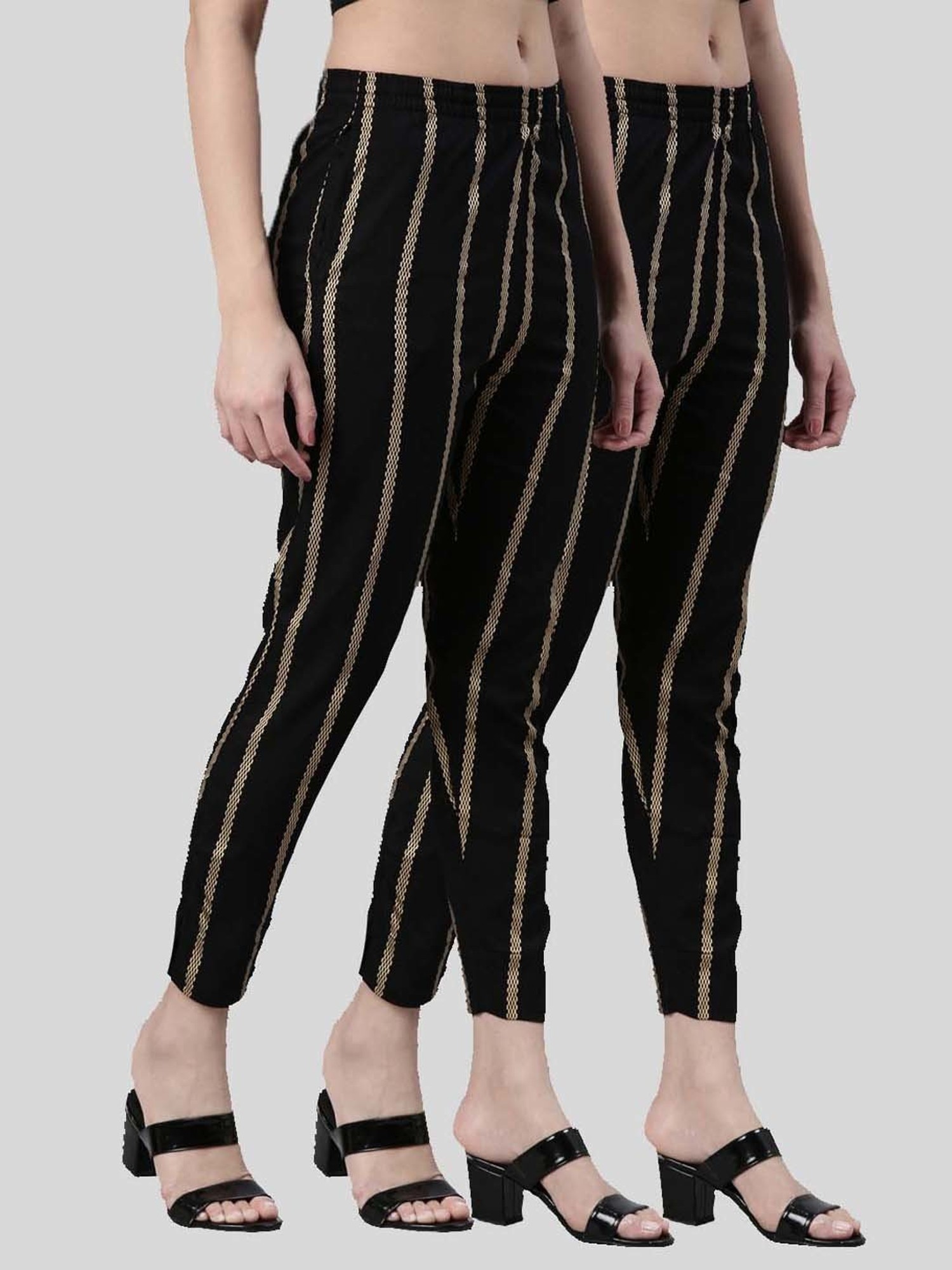 Urban Outfitters Uo Martha Pinstripe Pleated Highwaisted Trouser Pant in  Black  Lyst Canada