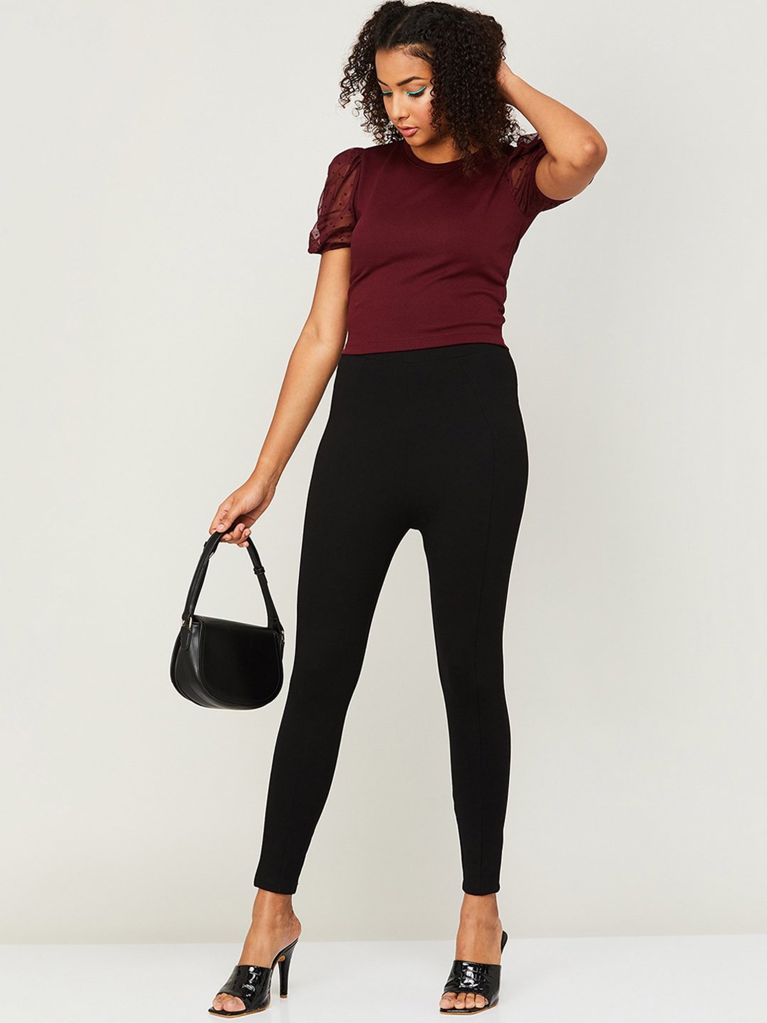 Ginger by Lifestyle Black Regular Fit Leggings