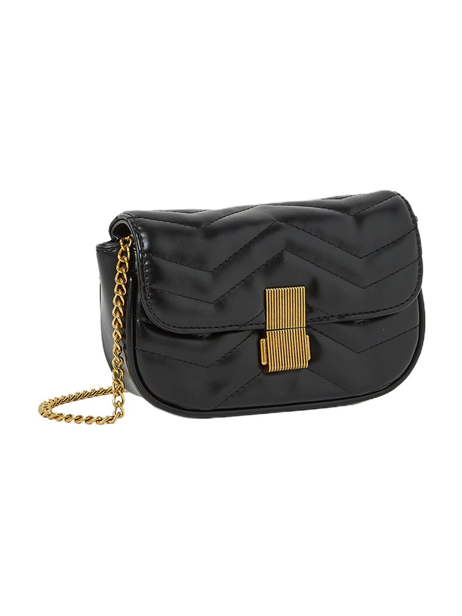 Buy Styli Black Quilted Shoulder Bag at Best Price @ Tata CLiQ