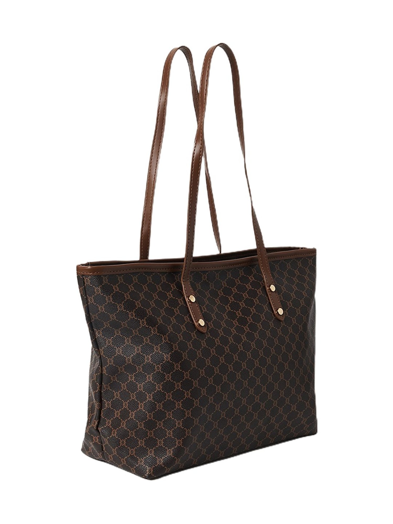 Buy Styli Brown Printed Tote Bag at Best Price @ Tata CLiQ