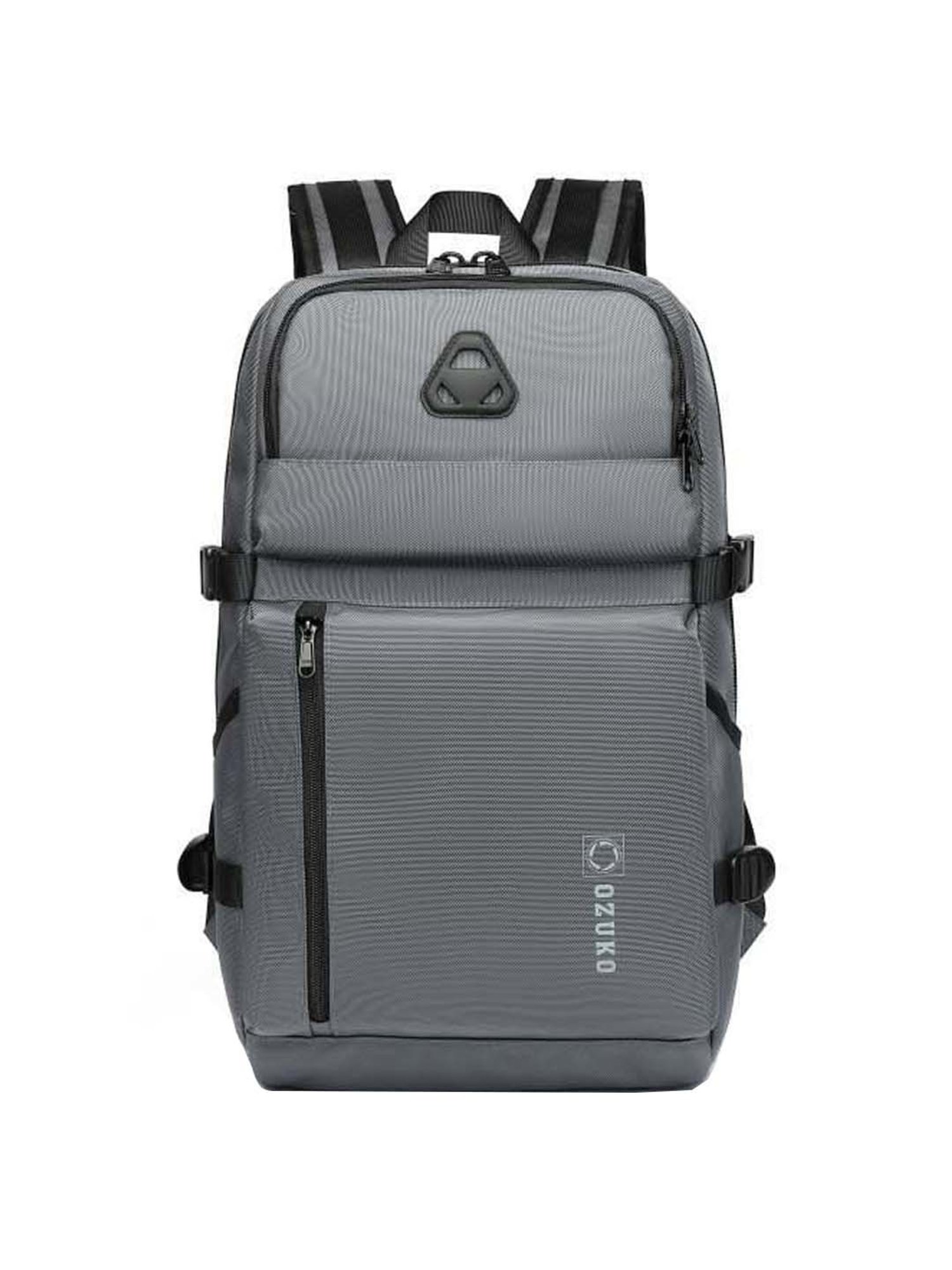 Buy OZUKO 9479 30 Ltrs Grey Solid Medium Laptop Backpack Online At