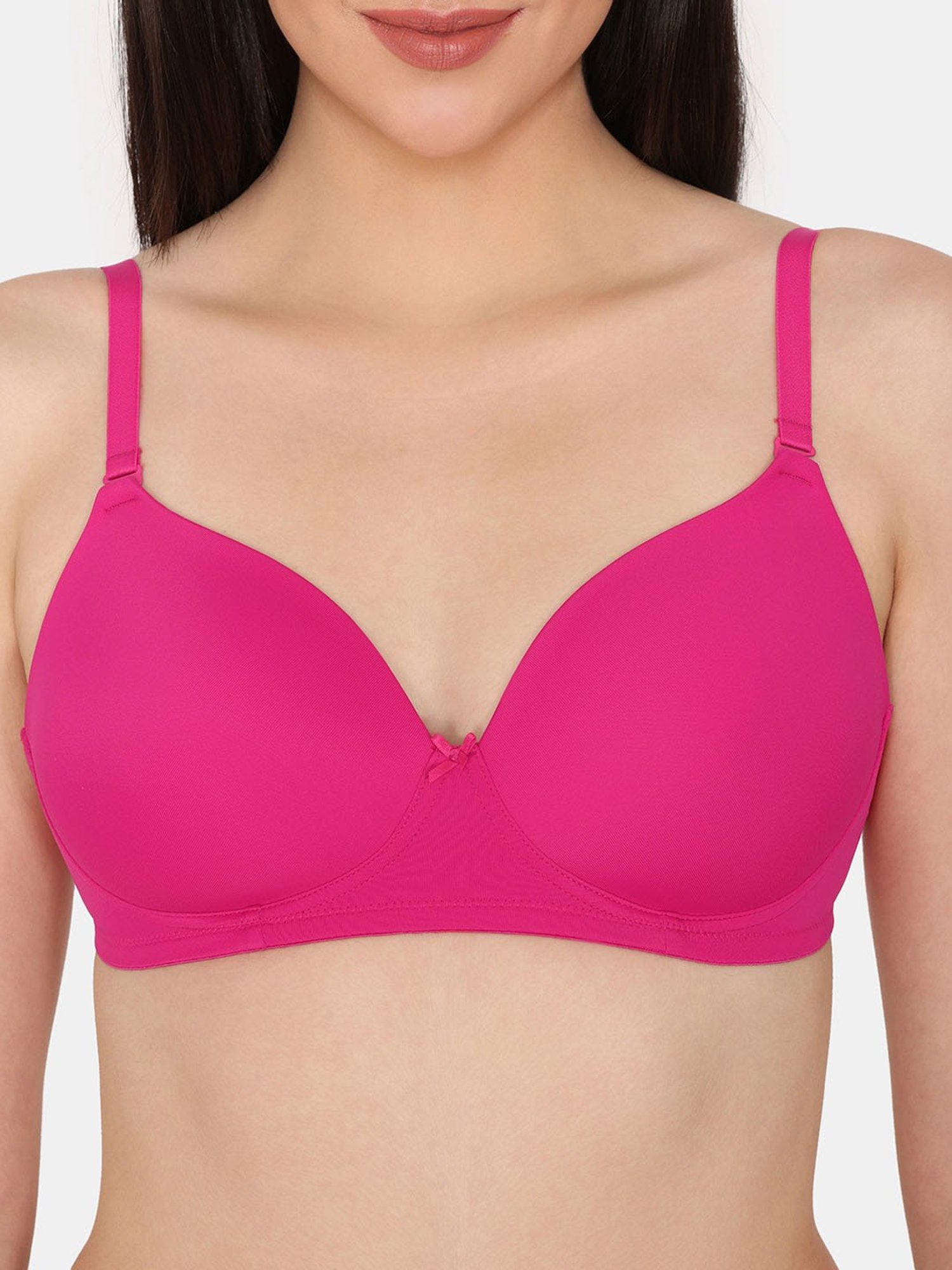 Zivame Pink Half Coverage Wireless T-Shirt Bra