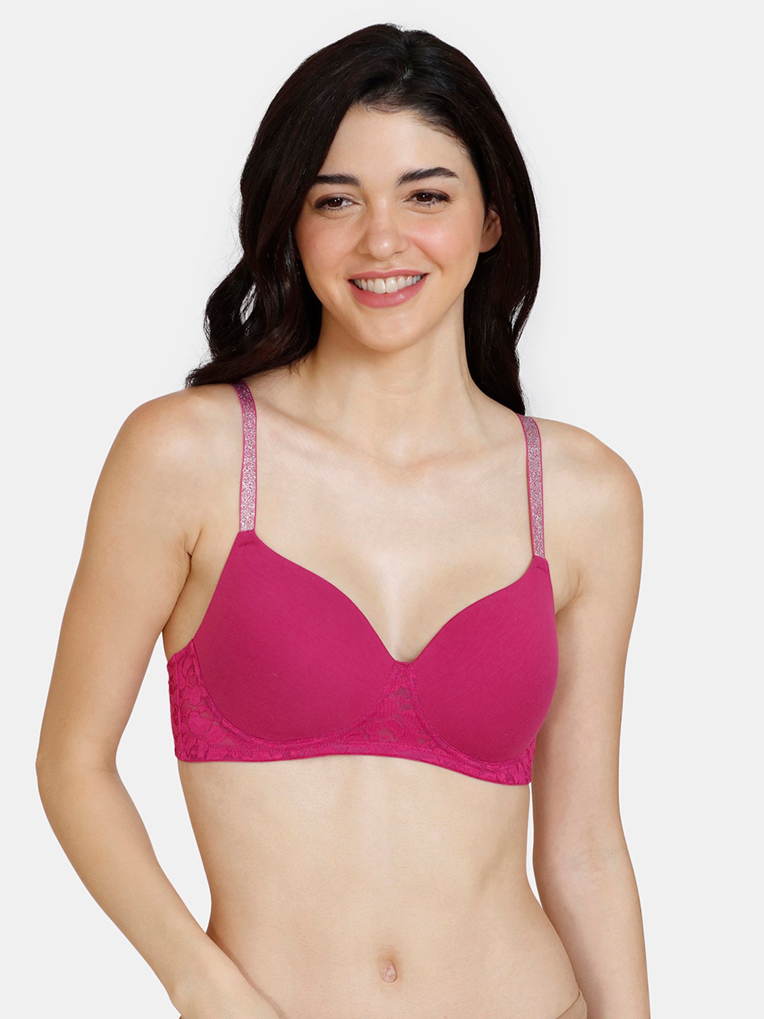 Zivame Women's Half Coverage T-Shirt Bra, Color: Fuchsia Pink, Size: 38C :  Buy Online at Best Price in KSA - Souq is now : Fashion