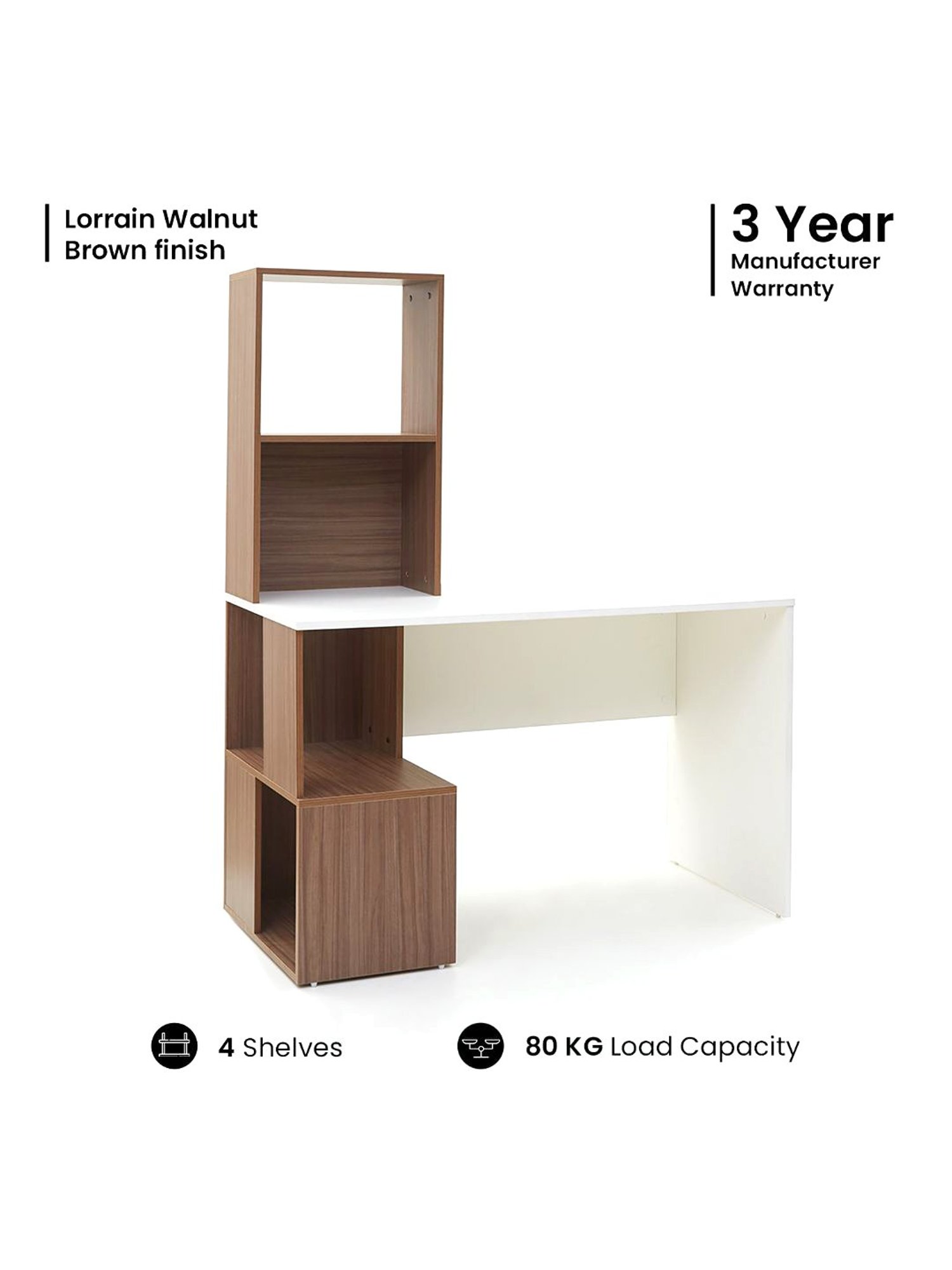 Buy Stanis Engineered Wood Study Table with Frosty White Door Cabinet &  Bookshelf (Flowery Wenge Finish) Online in India at Best Price - Modern Study  Tables - Study Room Furniture - Furniture 