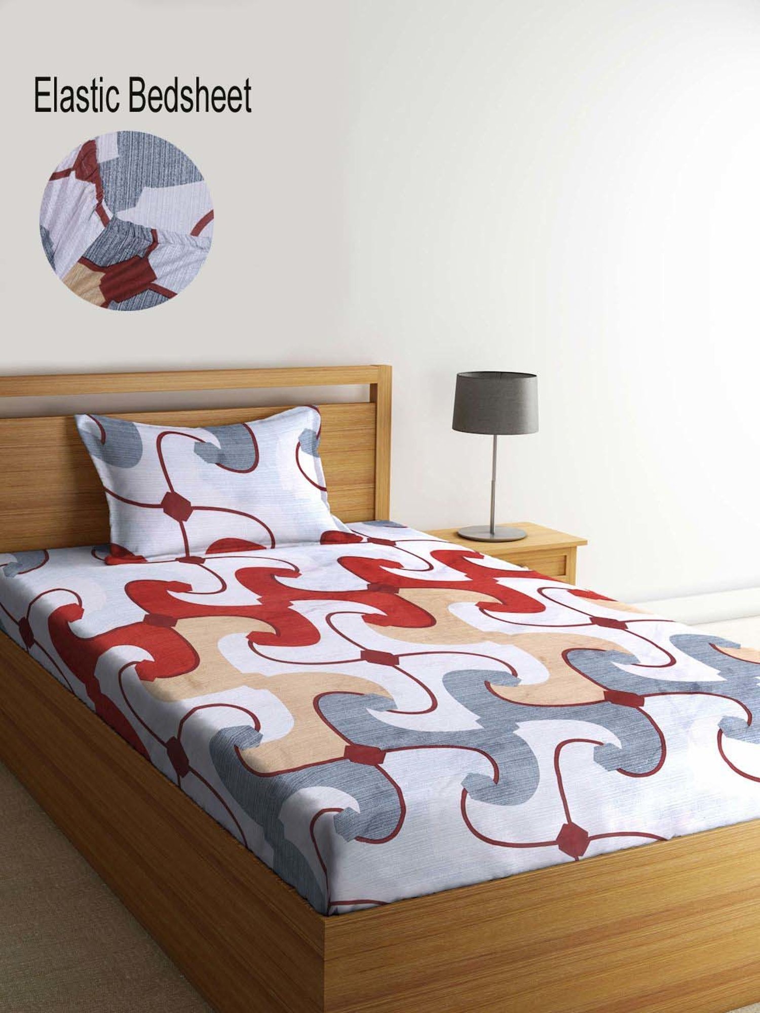 Buy Klotthe Multicolor Cotton Blend 300 TC Single Elastic Bedsheet at Best  Price @ Tata CLiQ