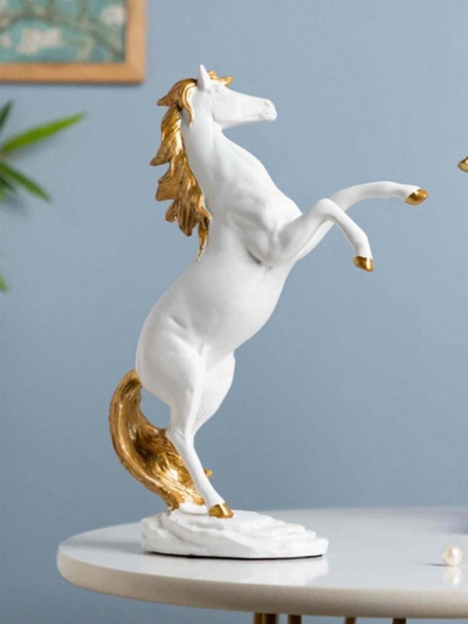 Buy Nestasia Horse Sculpture With A Metallic Gold Mane at Best
