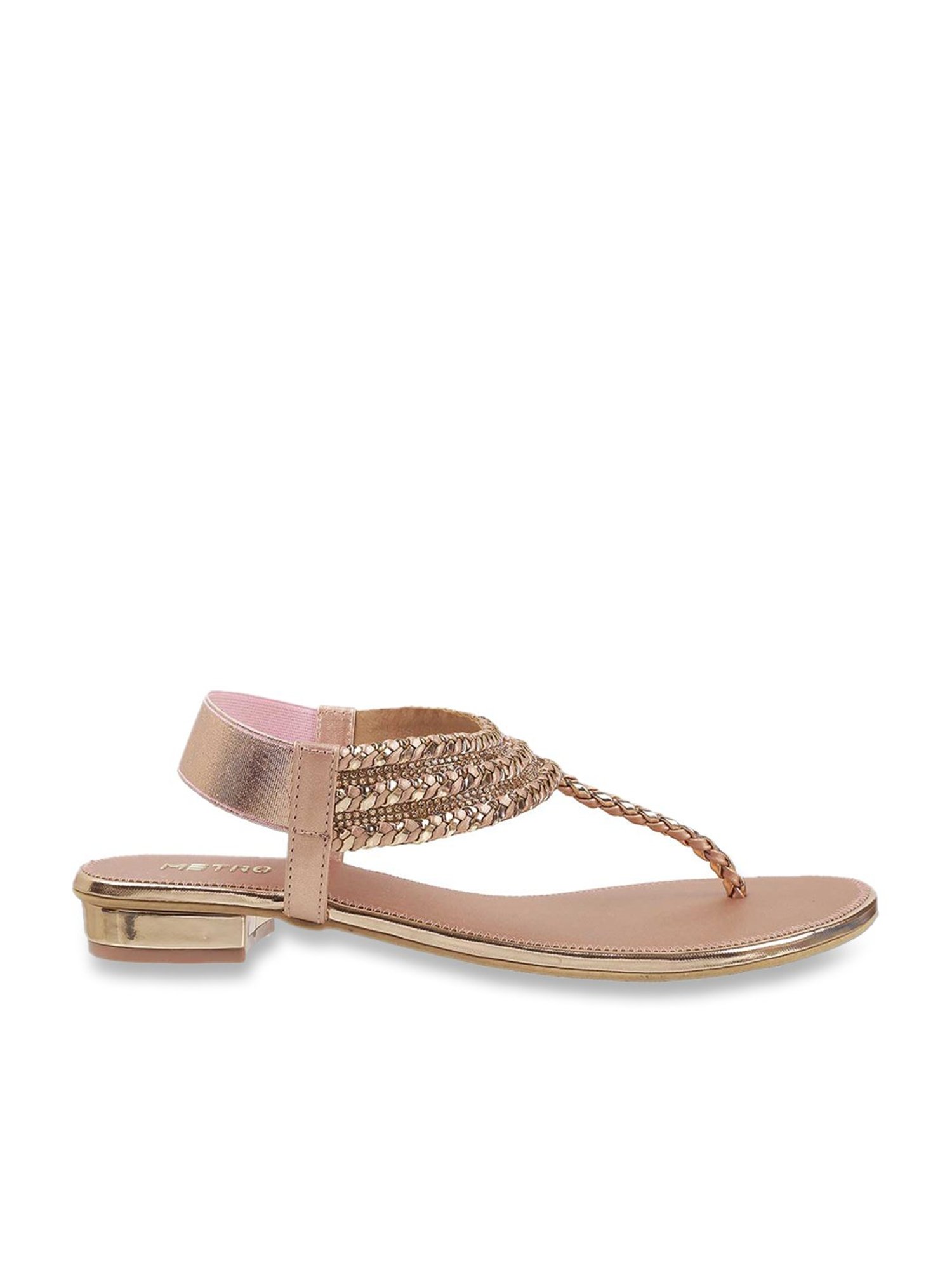 Buy Women Peach tai Flats Sandal numeric4 at Amazonin