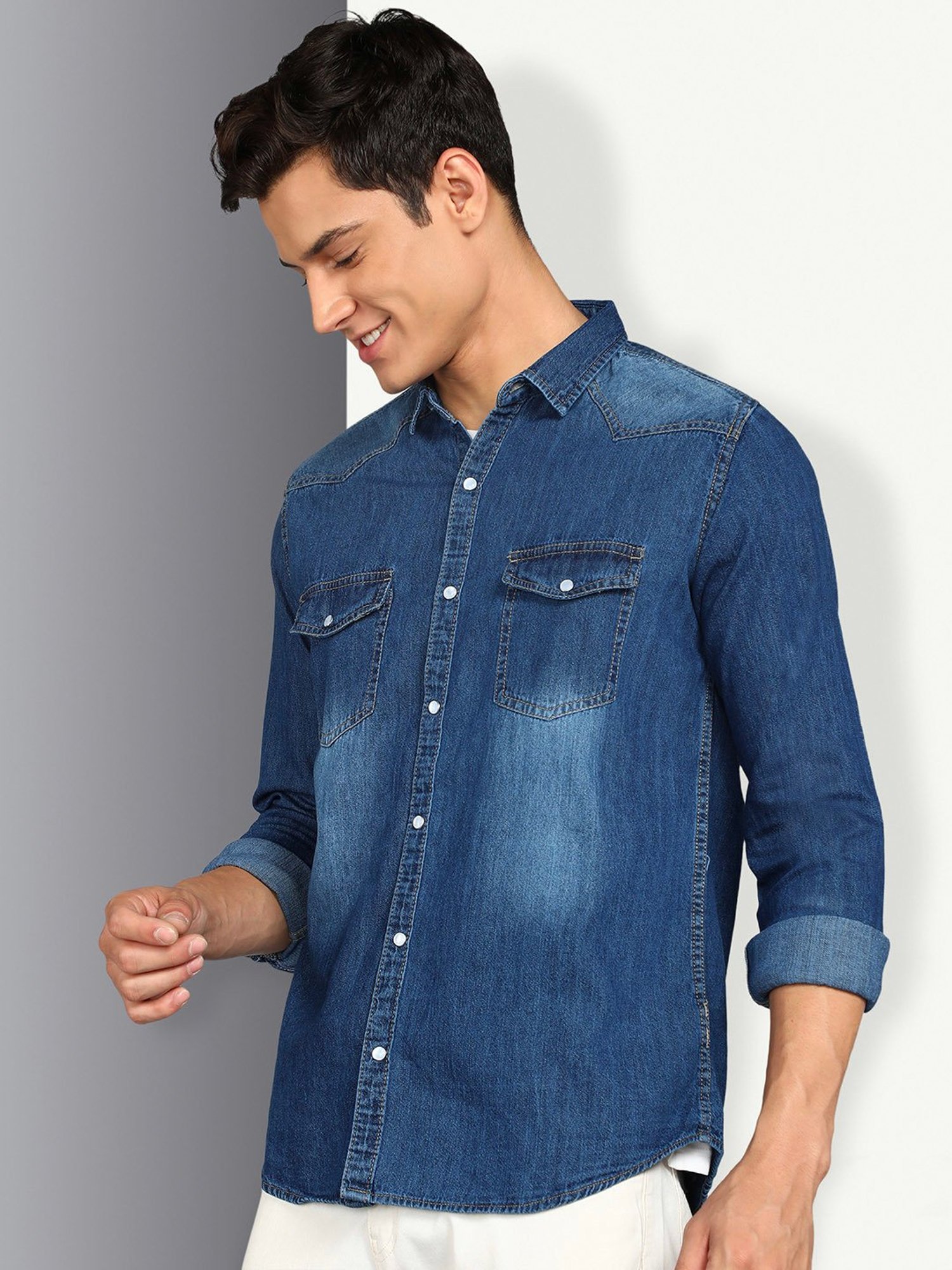 Buy Blue Shirts for Men by SIN Online | Ajio.com