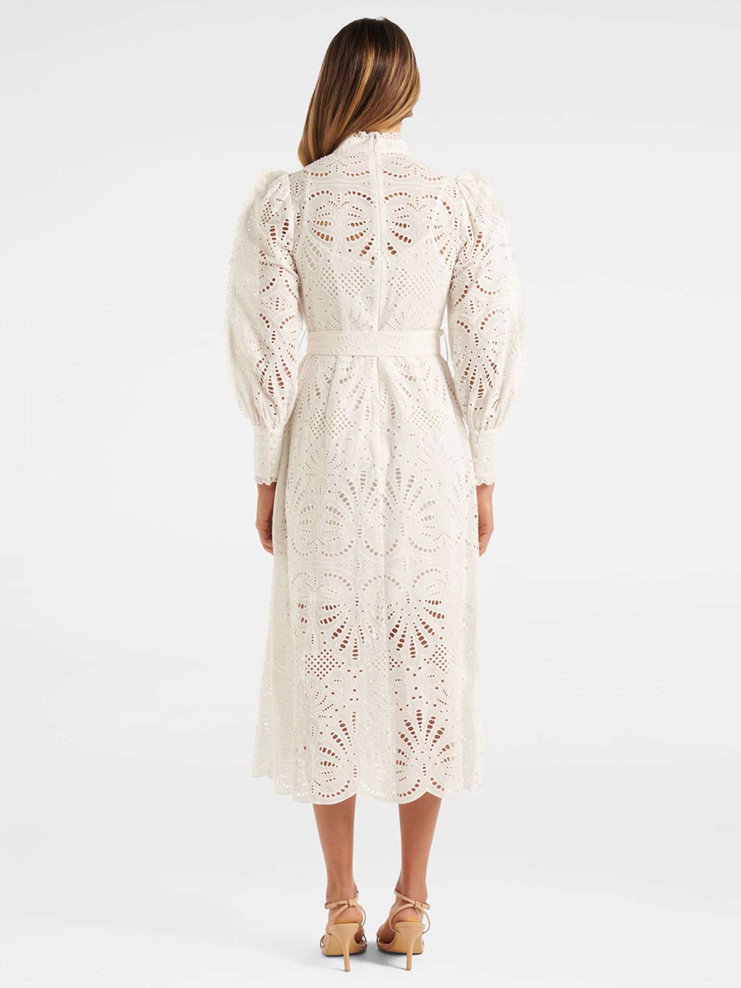 Buy Forever New White Lace Cotton Midi Dress for Women's Online @ Tata CLiQ