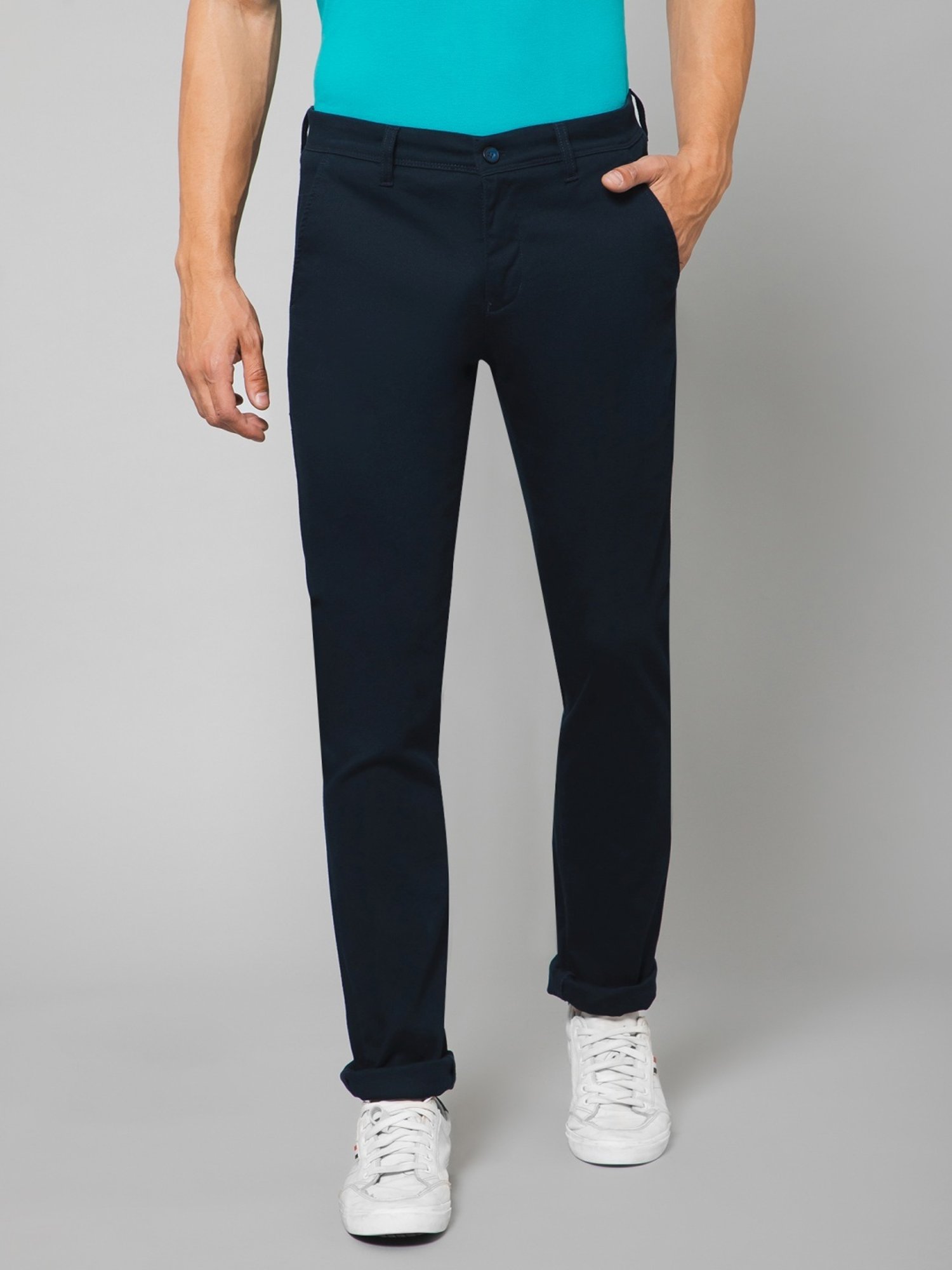 Formal Trouser Buy Men Navy Blue Cotton Formal Trouser  Cliths