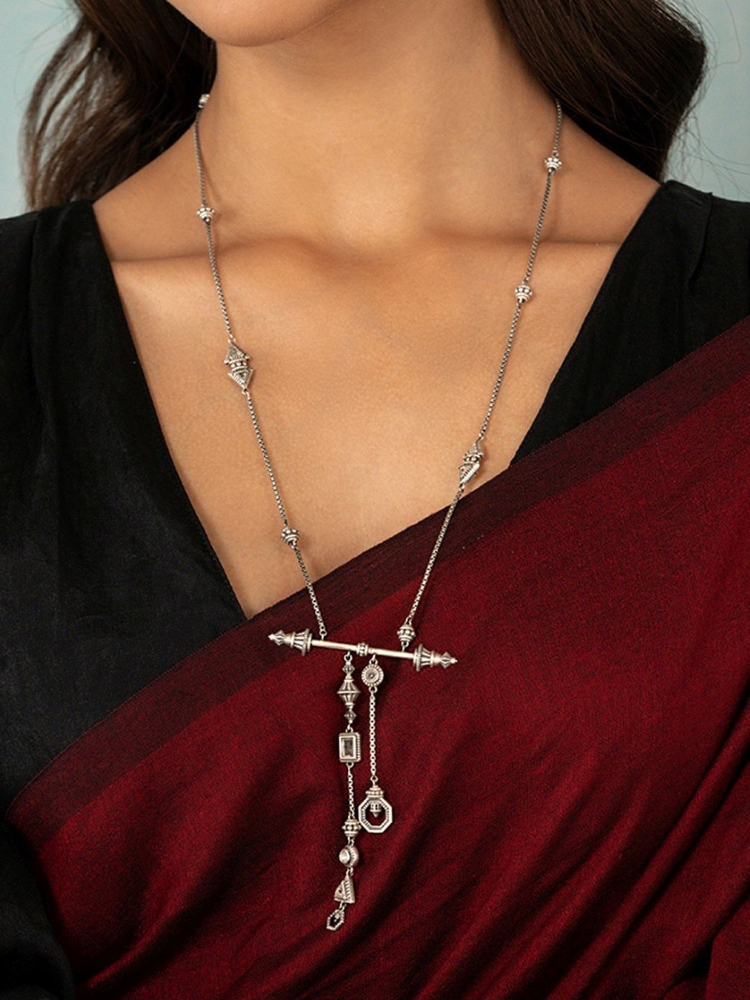 Buy Shaya 92.5 Sterling Silver Rise Above Discrimination Necklace Online At  Best Price @ Tata CLiQ