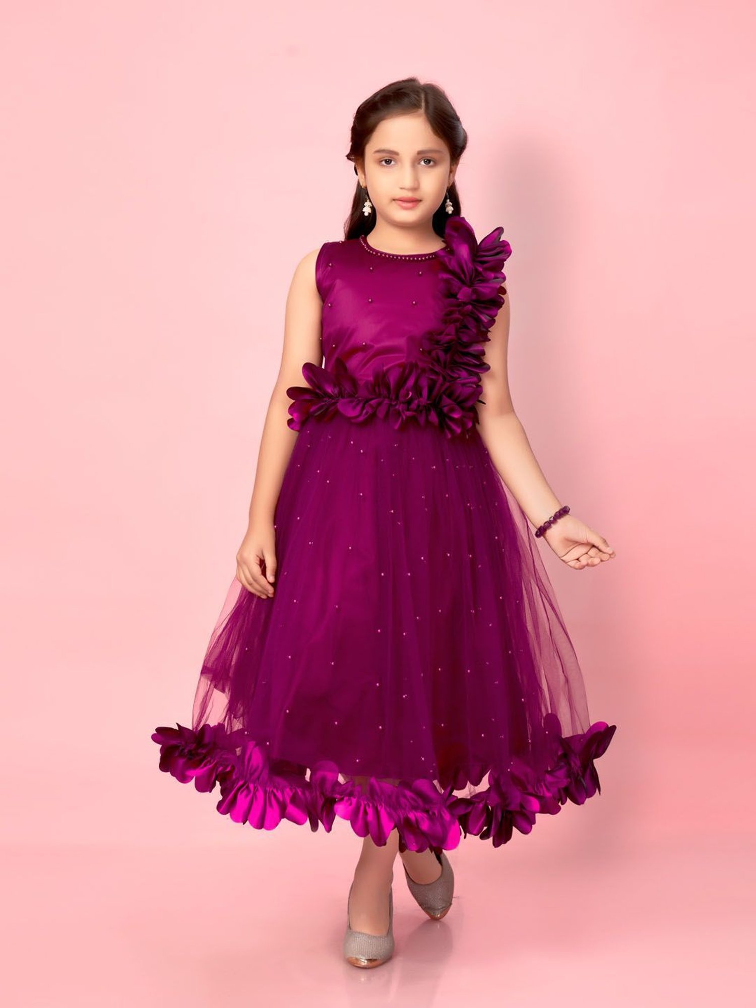 Buy online Purple Net Party Gown from ethnic wear for Women by Eavan for  ₹1439 at 20% off | 2024 Limeroad.com