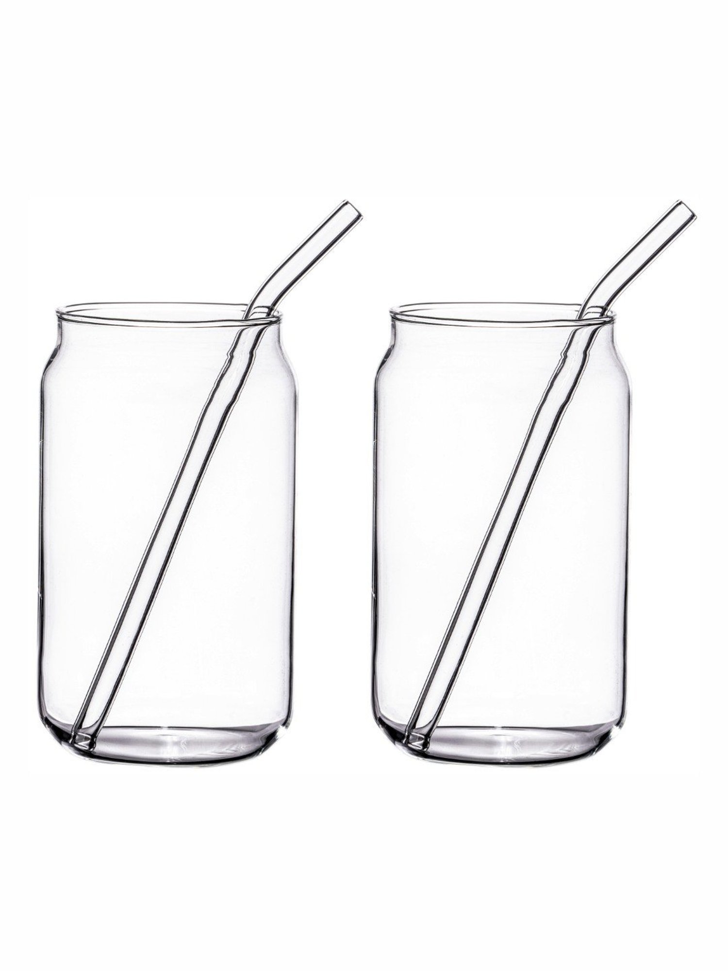 Goodhomes Glass Mason Jar with Glass Straw (Set of 2pcs) – GOOD HOMES