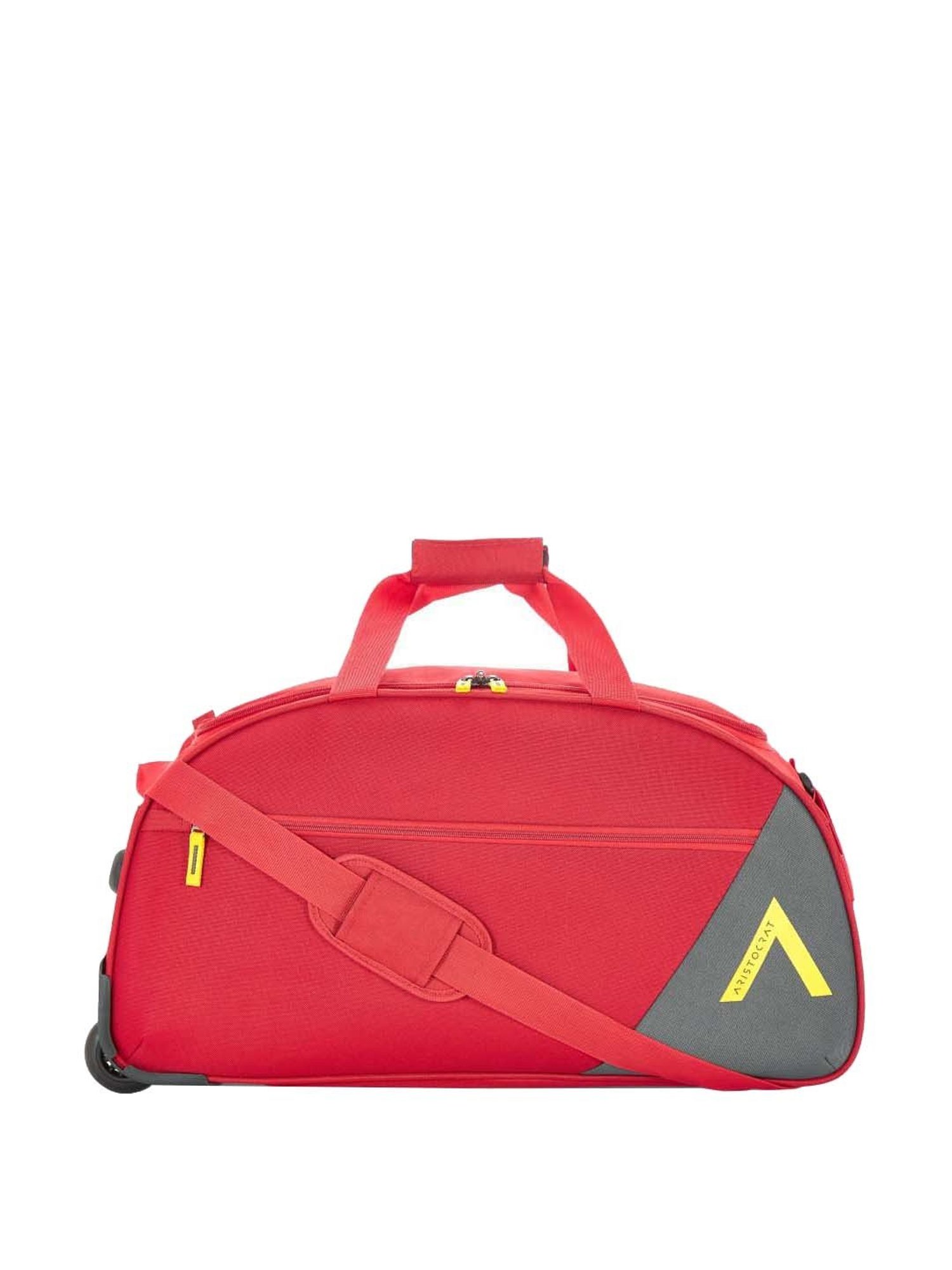 Buy Aristocrat Spark Red Medium Duffle Trolley Bag Online At Best Price Tata CLiQ