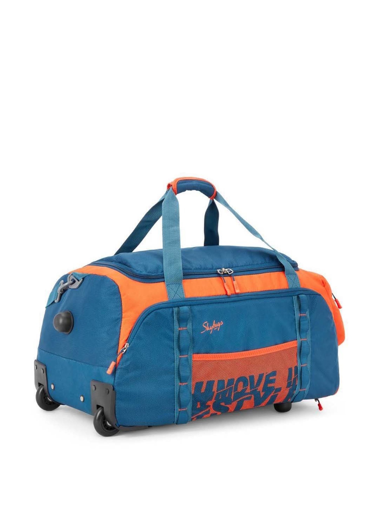 Buy Skybags Unisex Orange & Blue HUSTLE DF 55 Medium Duffel Bag - Duffel Bag  for Unisex 6631373