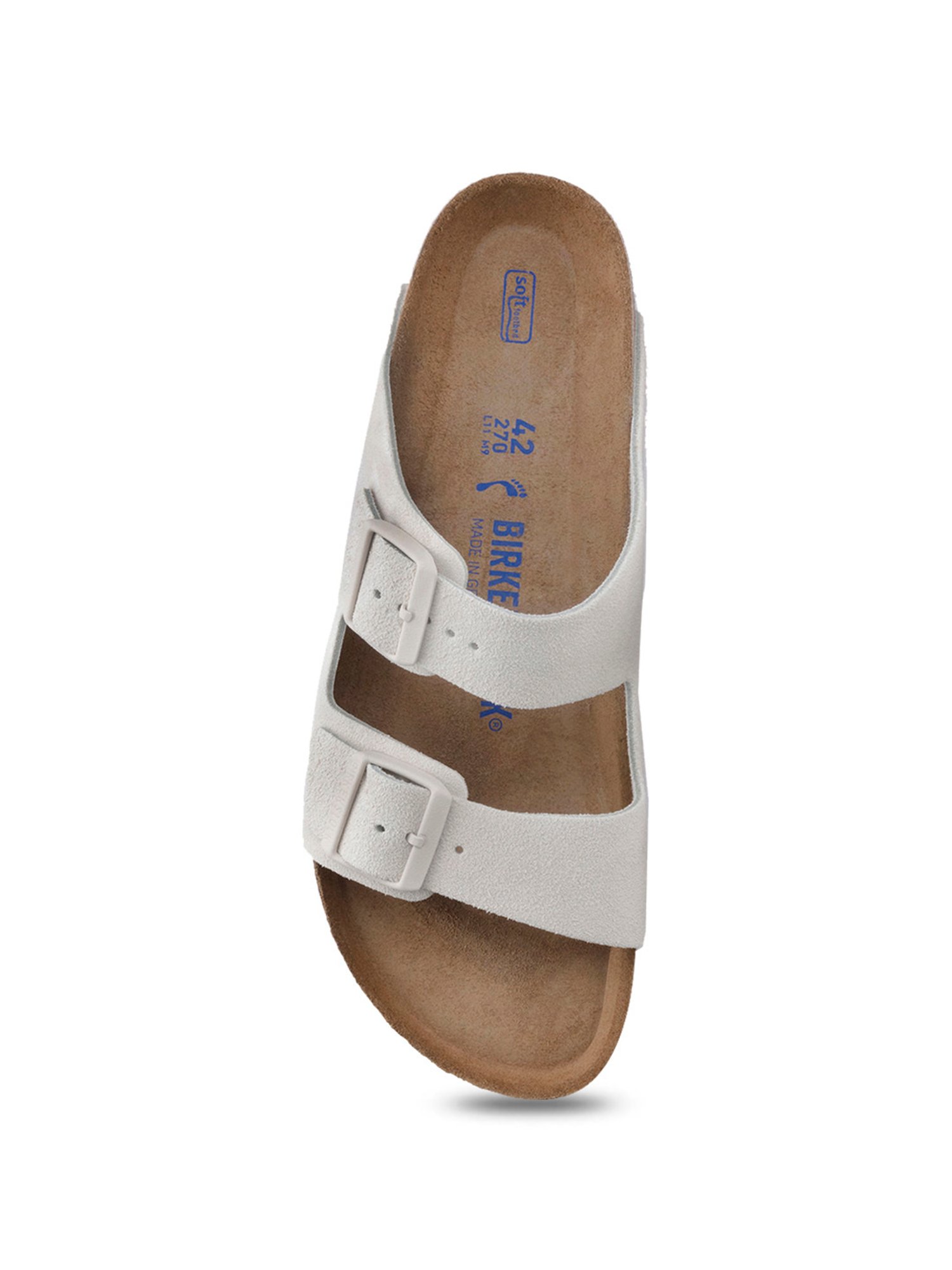 Buy Birkenstock Men s Arizona Soft Antique White Casual Sandals