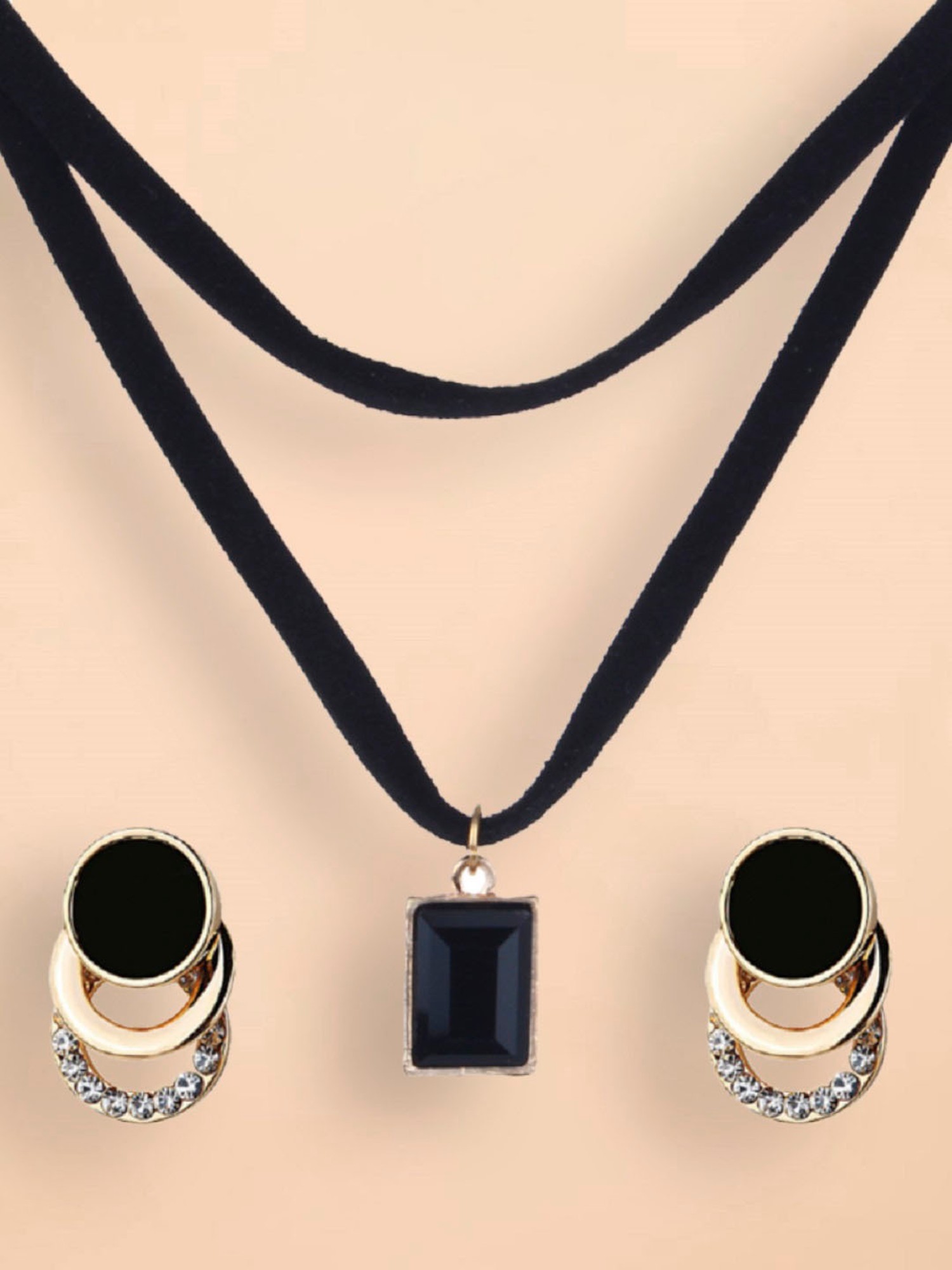 Buy Eivri Rakhi gift Necklace set Oxidized Jewelry Set - Jaipuri Black  Stone Necklace Earring Set - Elephant Theme Jewellery Set - Christmas Gift  For Her at Amazon.in