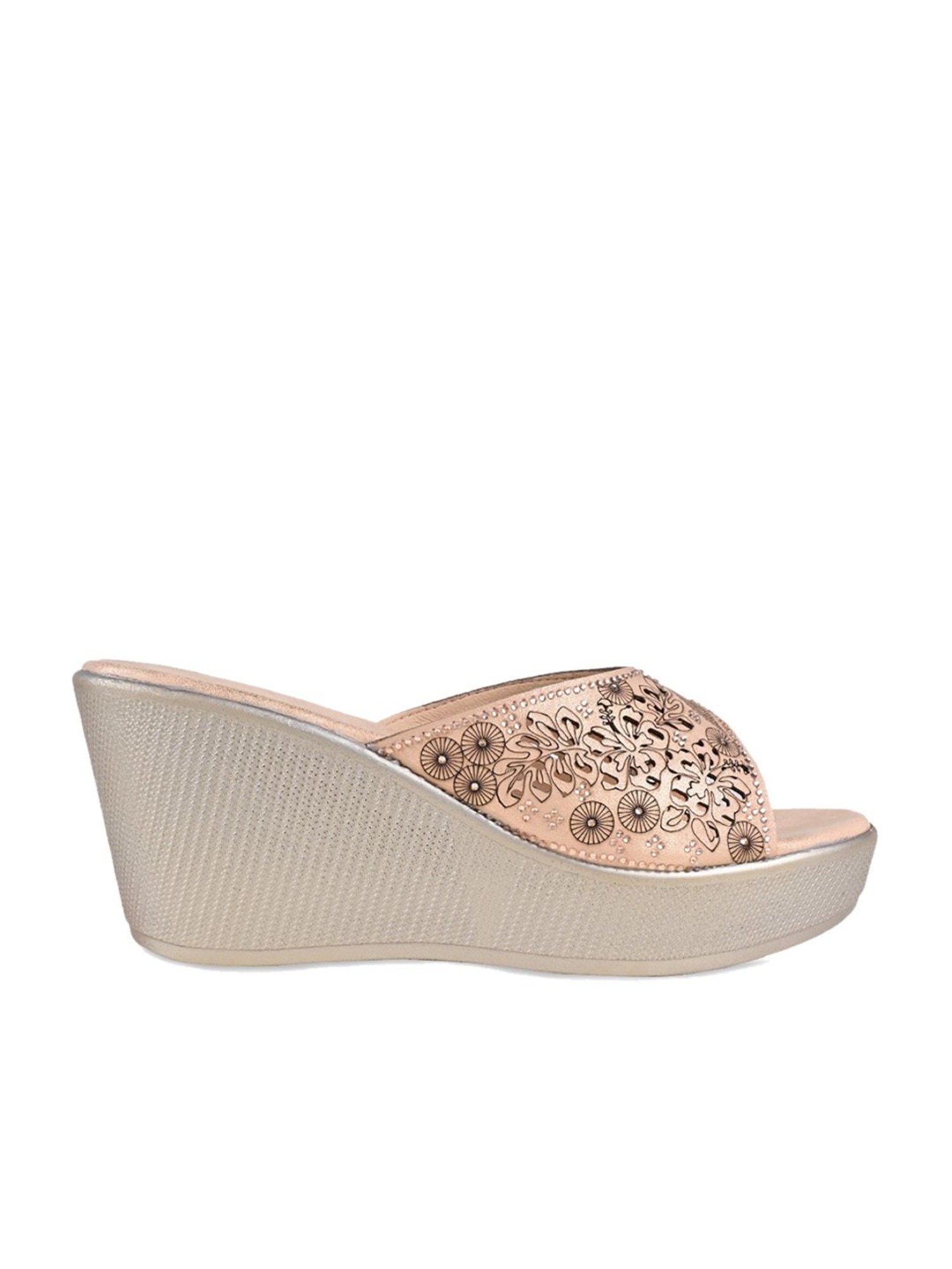 Buy Champagne Women's Wedges - The Meteor Champagne | Tresmode