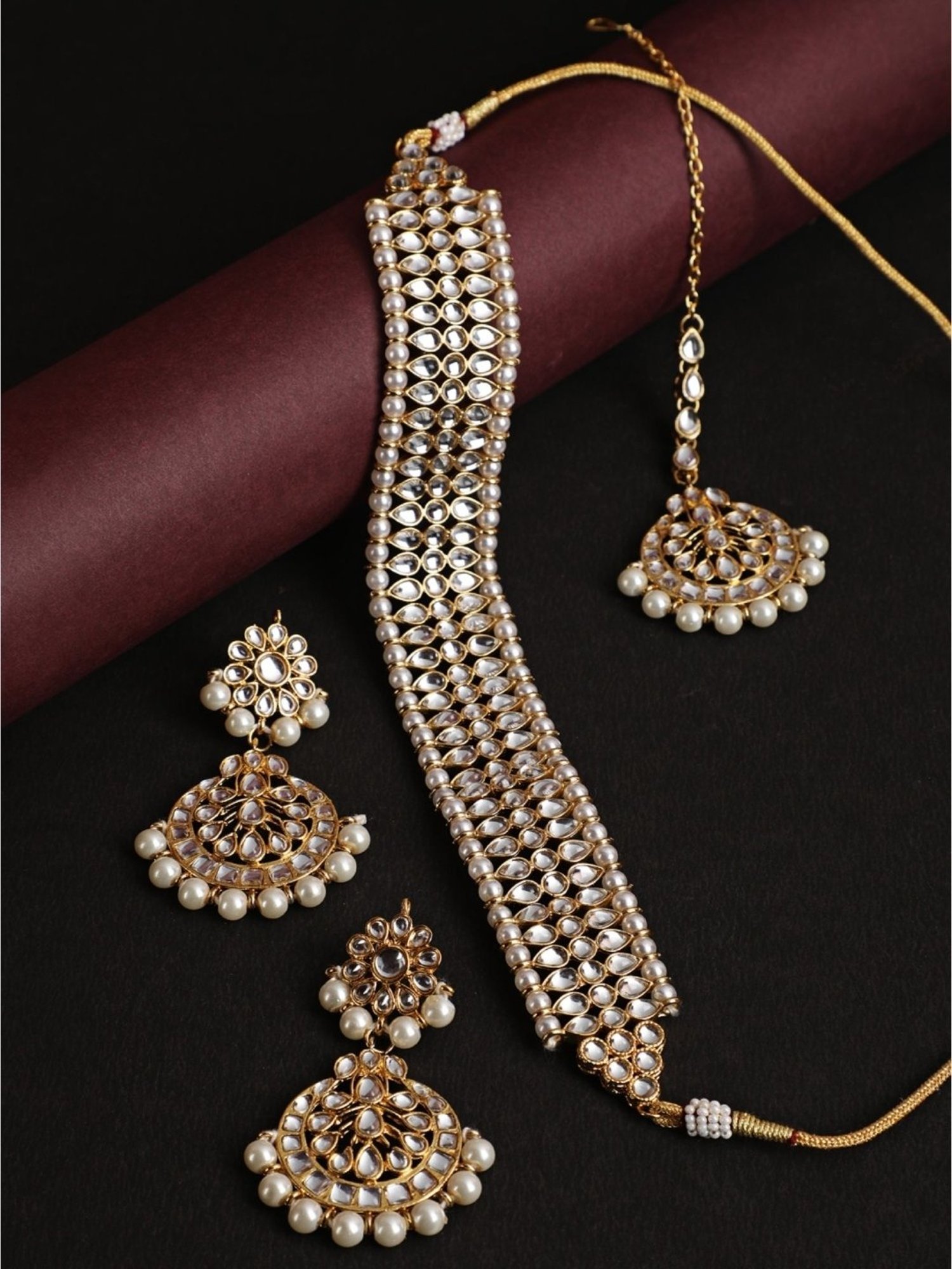 Decadent Ivory Pearl Necklace & Earring Set