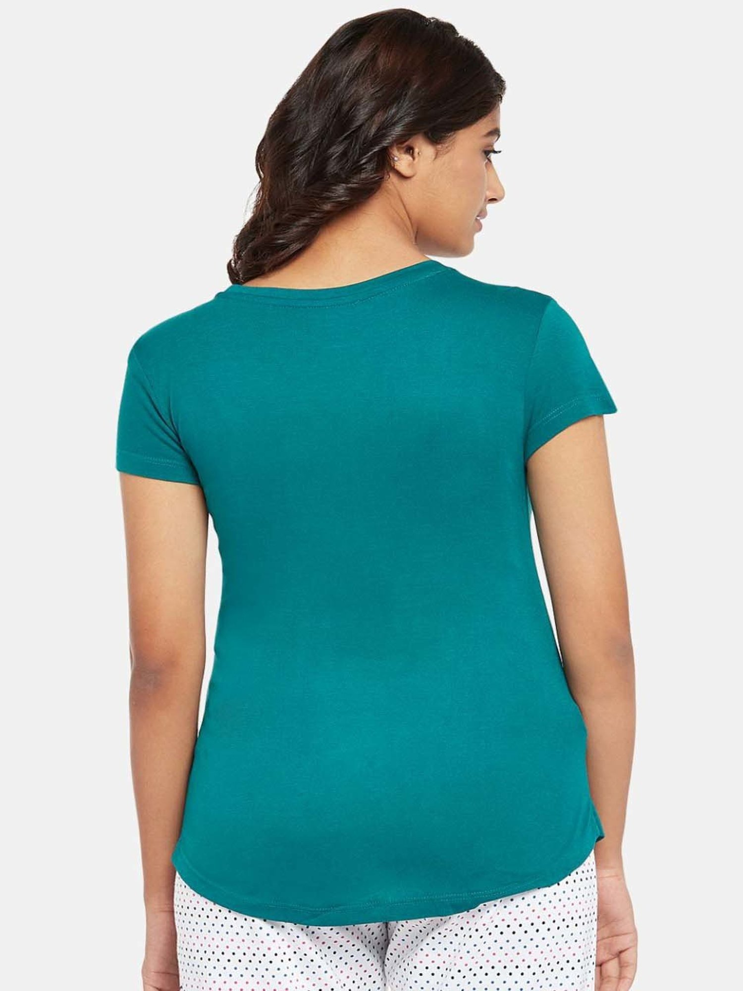 Buy Dreamz by Pantaloons Teal Blue Plain Top for Women Online @ Tata CLiQ