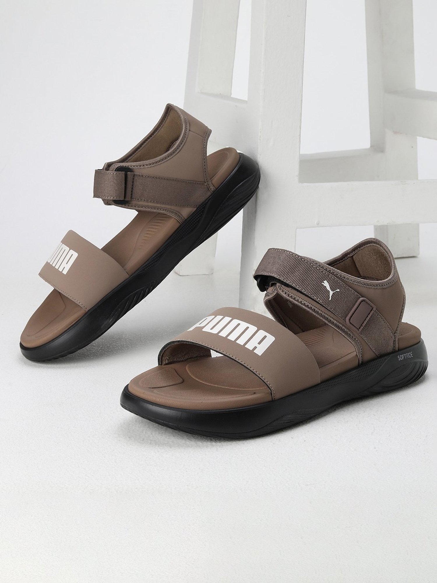 Puma hot sale brown sandals