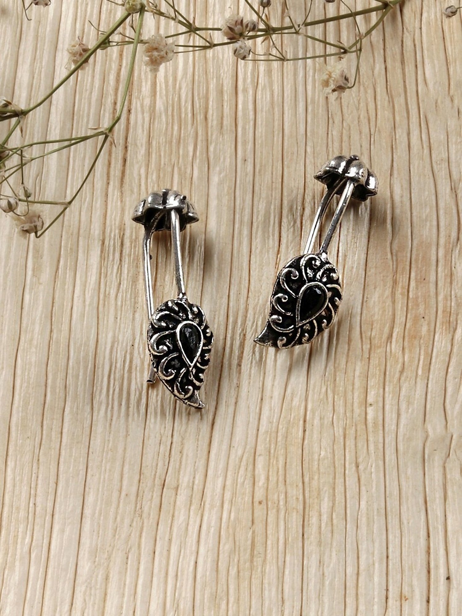 Afghani Oxidized Silver Dual Tone Plated Designer Lightweight Earring for  Women and Girls. | K M HandiCrafts India