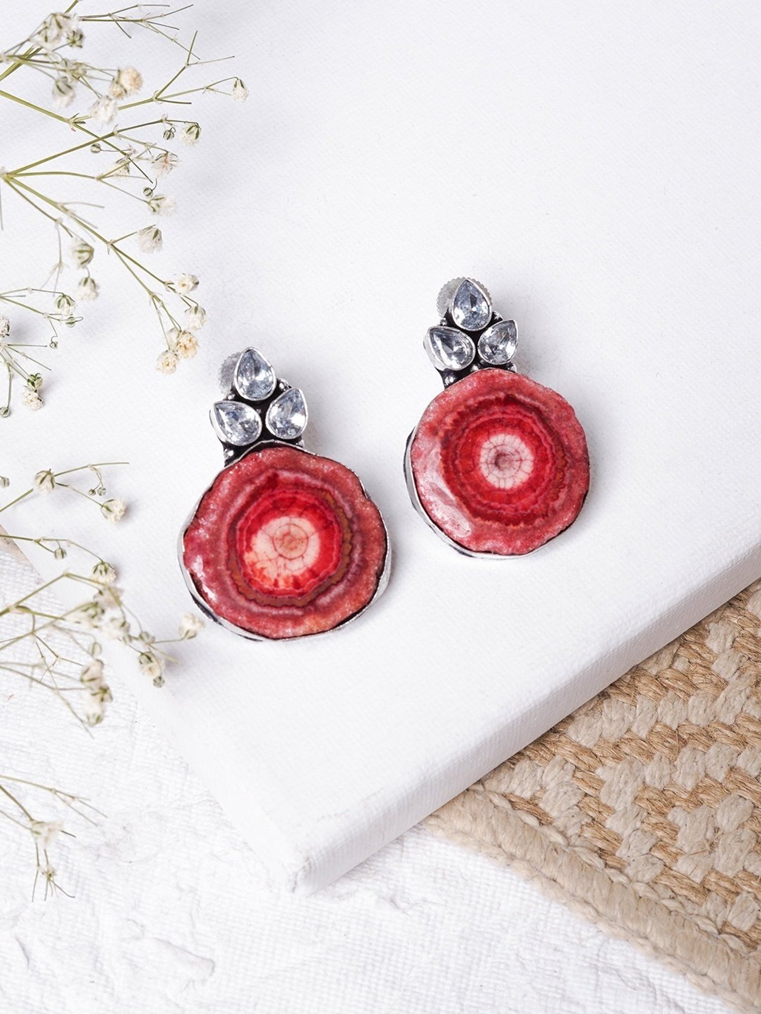 Red Gothic Claw Earrings