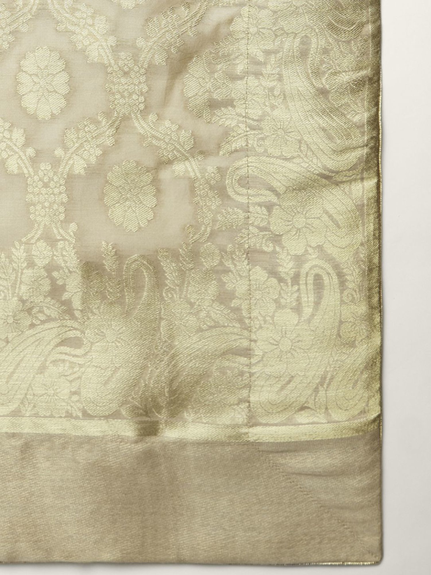 RANGMANCH BY PANTALOONS Gold-Toned Ethnic Motifs Woven Design Pure Silk  Dupatta - Absolutely Desi