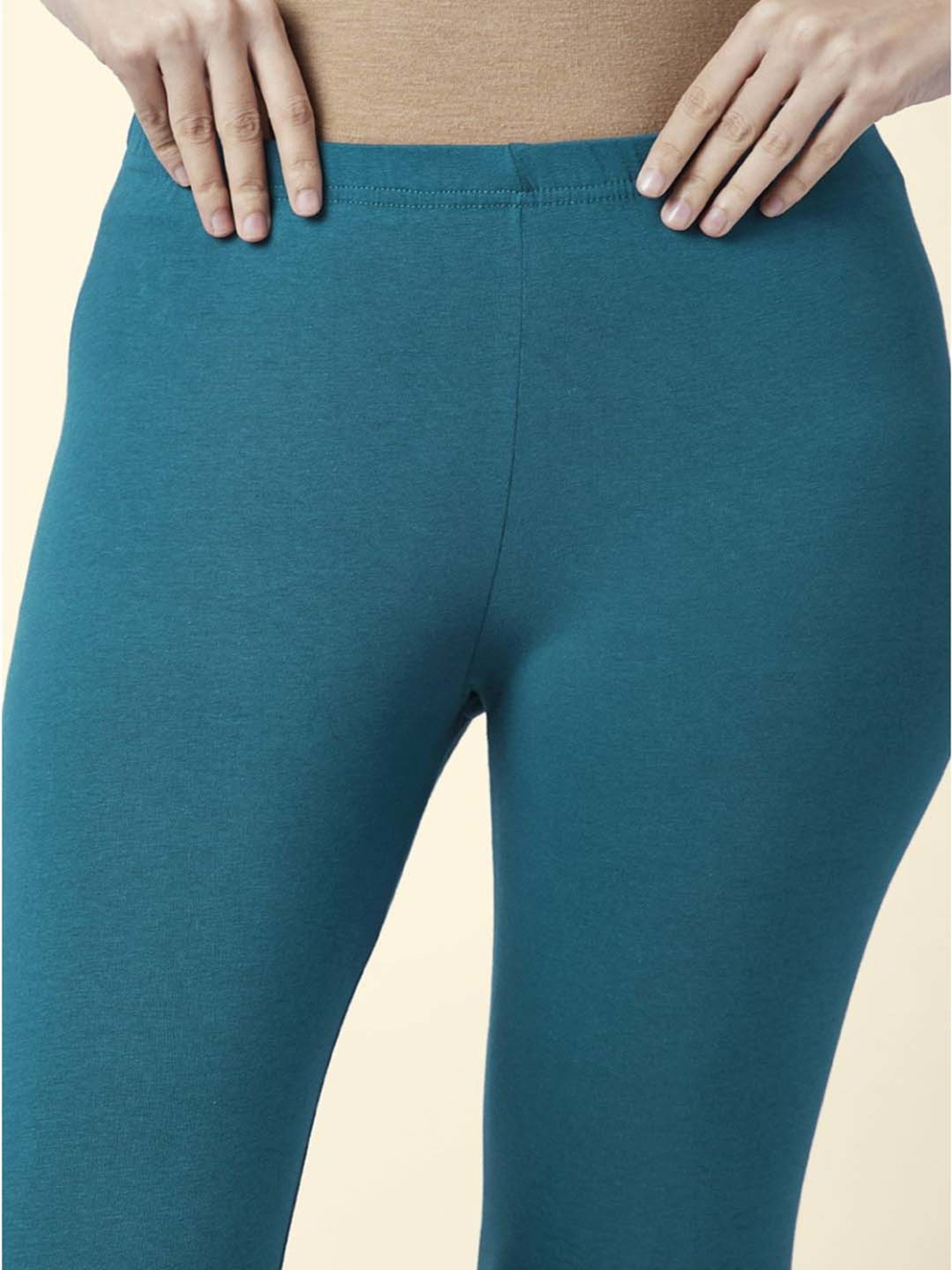 Buy Rangmanch by Pantaloons Teal Blue Regular Fit Leggings for Women Online  @ Tata CLiQ