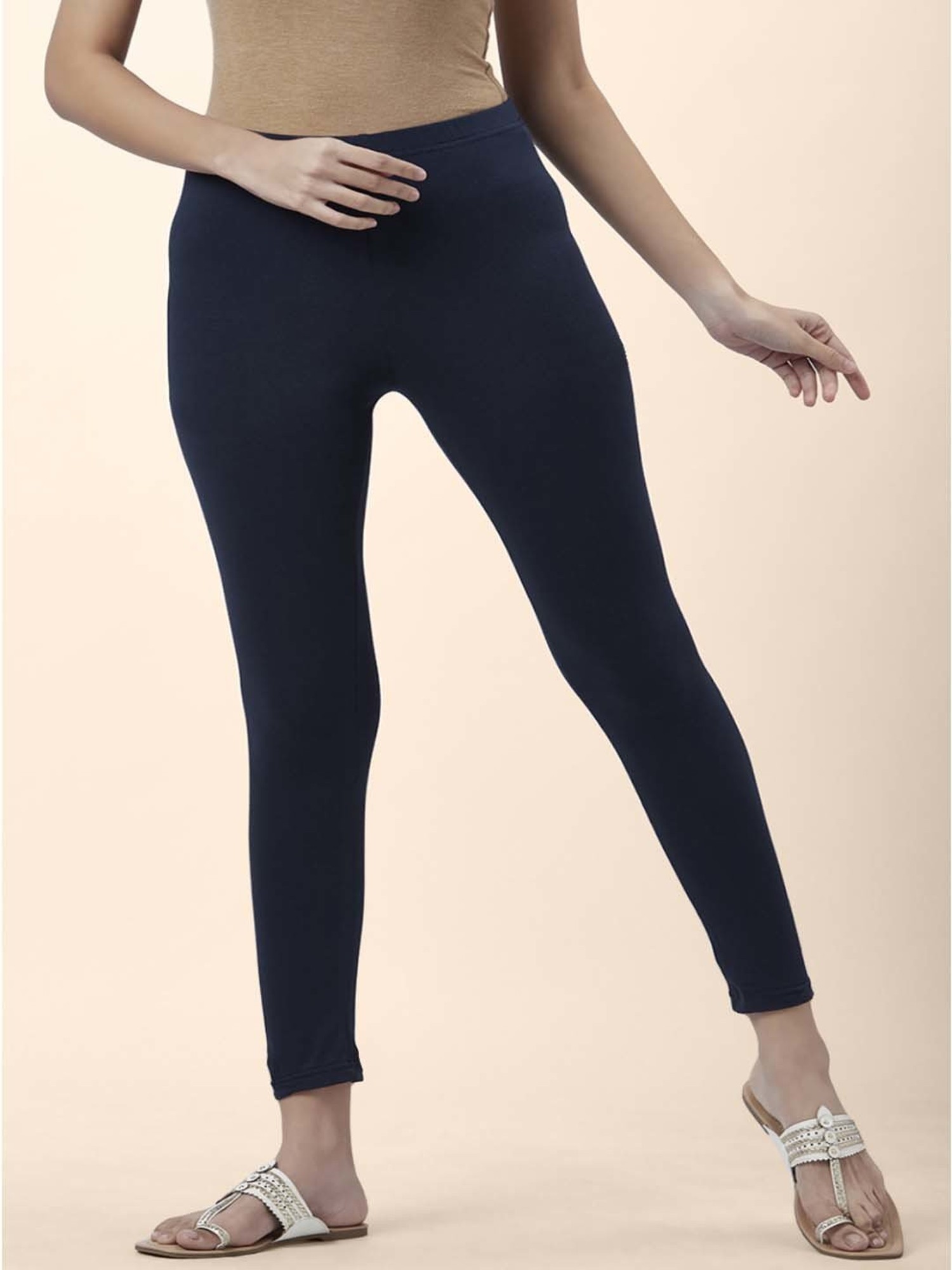 Buy Rangmanch by Pantaloons Blue Regular Fit Leggings for Women Online @  Tata CLiQ