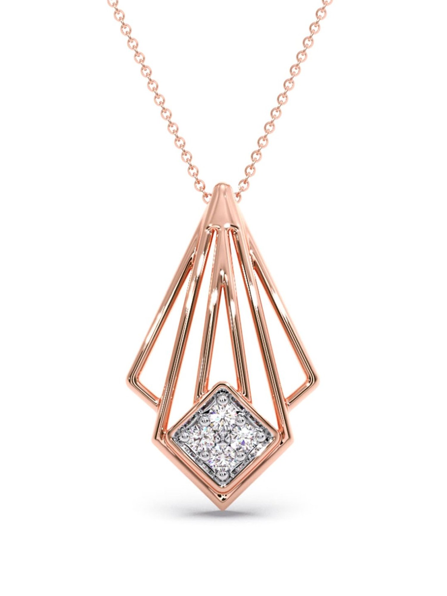 PC Chandra 14K Rose Gold Diamond Pendant Collection Online