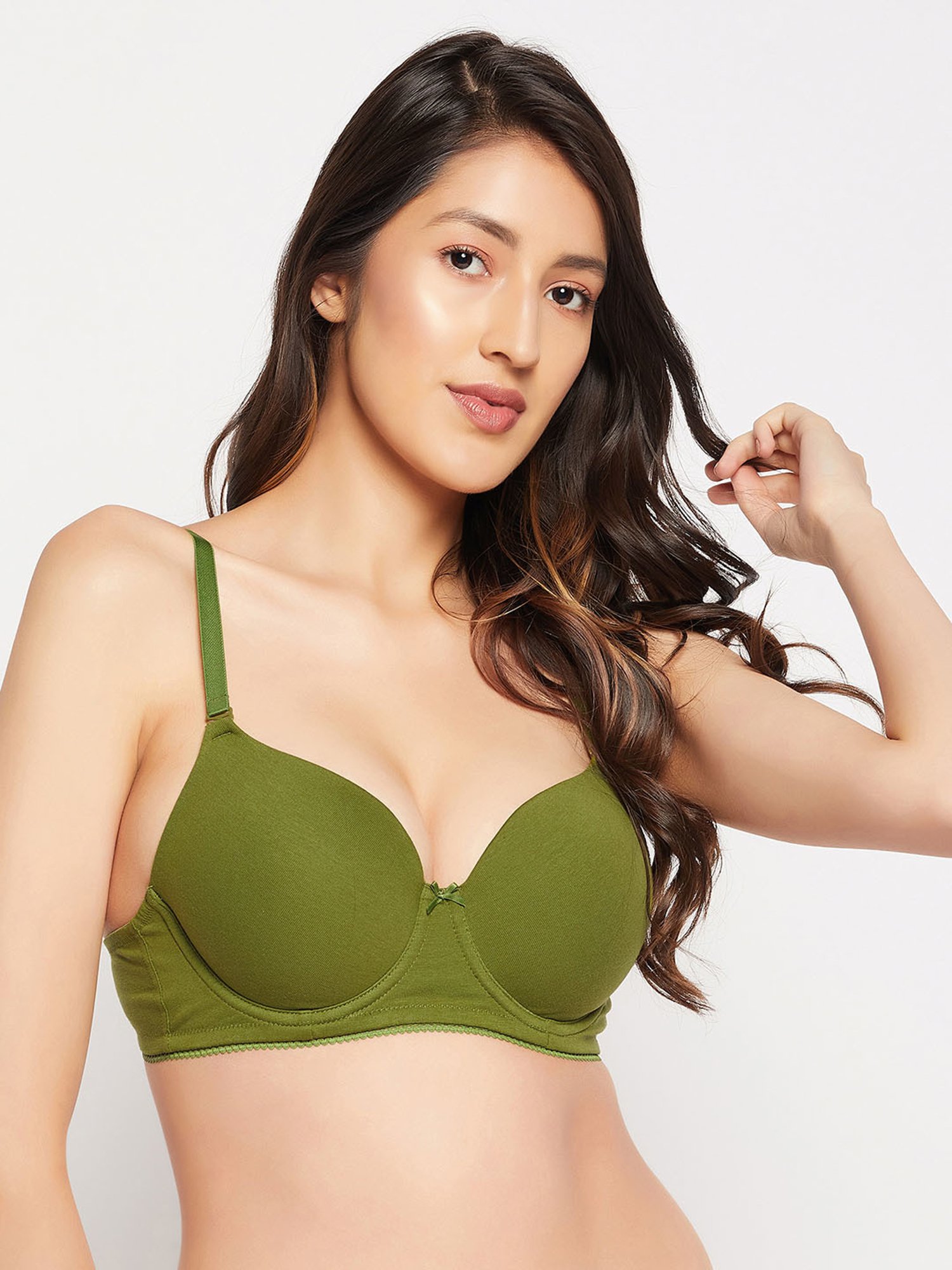 Clovia Teal Lace Full Coverage Under-Wired Balconette Bra