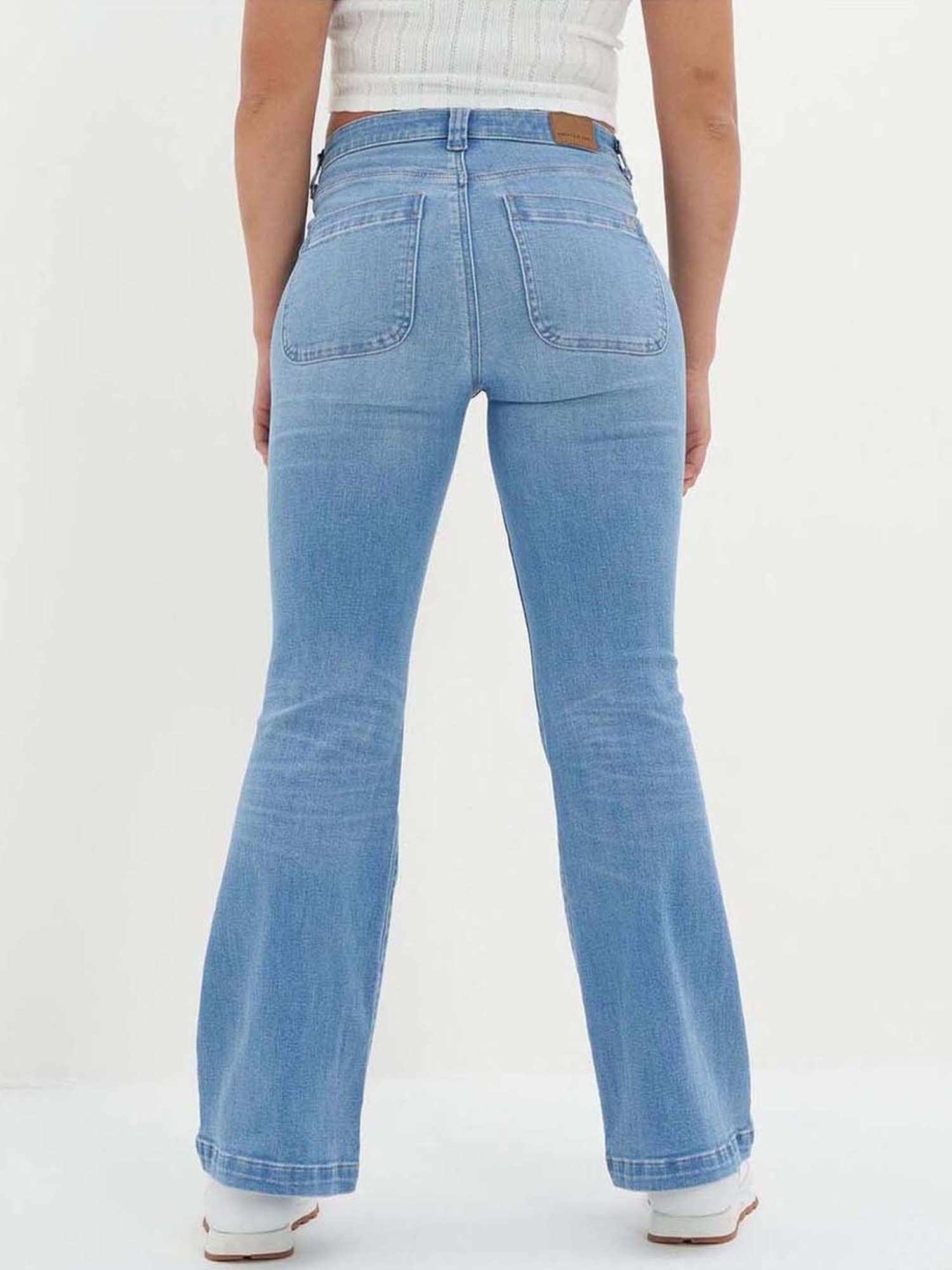 American Eagle Outfitters Blue Cotton Mid Rise Jeans