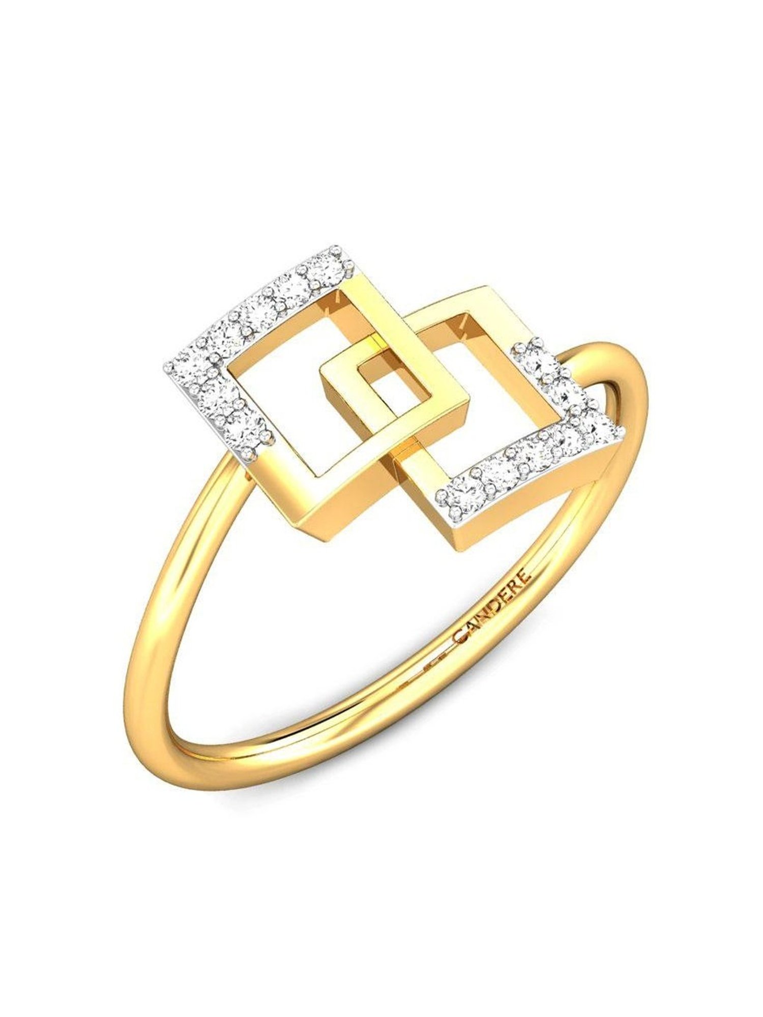 Buy Candere by Kalyan Jewellers 14k Yellow Gold Diamond Ring Online At Best  Price @ Tata CLiQ