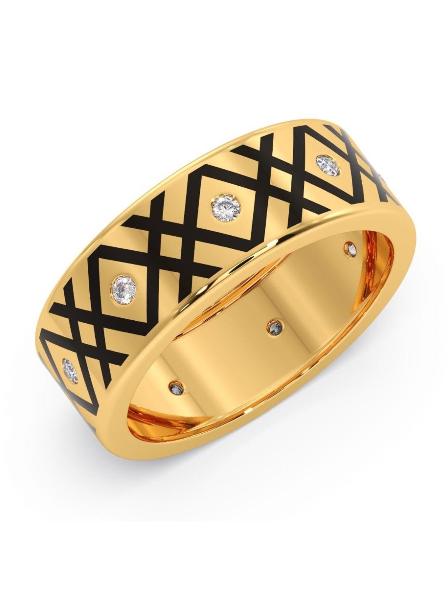 Candere by Kalyan Jewellers BIS Hallmark Men 22kt Diamond Yellow Gold ring  - Price History