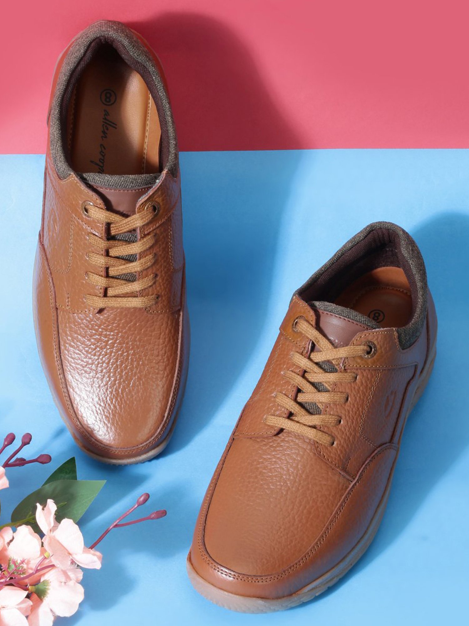 Buy Allen Cooper Men'S Tan Derby Shoes For Men At Best Price @ Tata Cliq