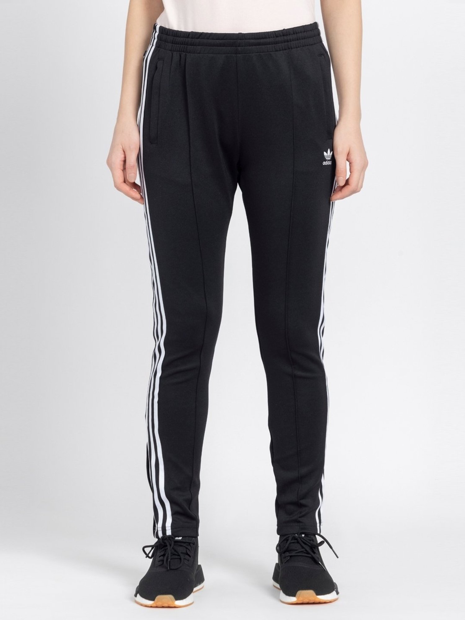 Buy Adidas Originals Black Cotton Striped Track Pants for Women Online Tata CLiQ