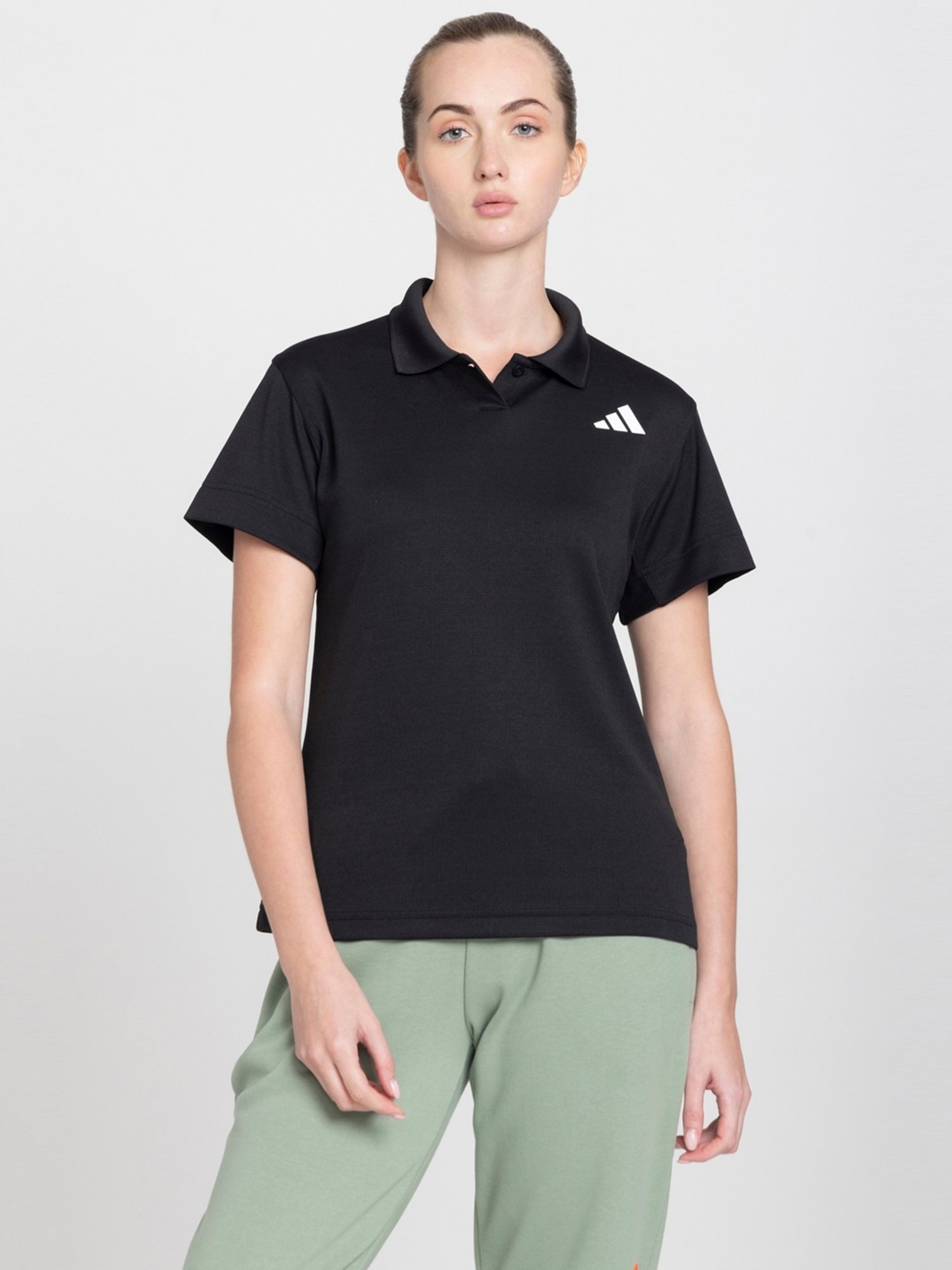 Buy adidas Black Tennis Polo T-Shirt for Women Online @ Tata CLiQ