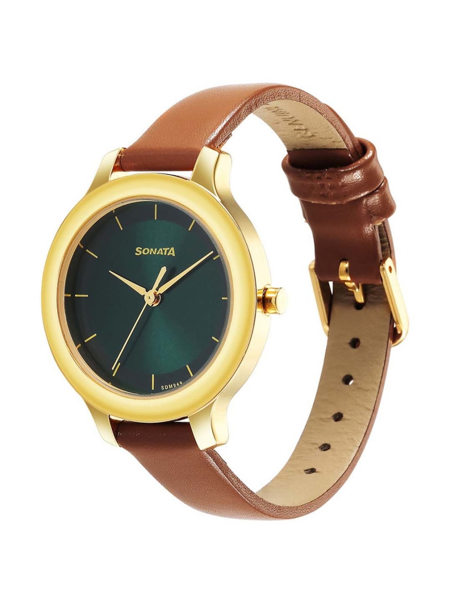 Buy Sonata White Leather Watch-7137AL03 online