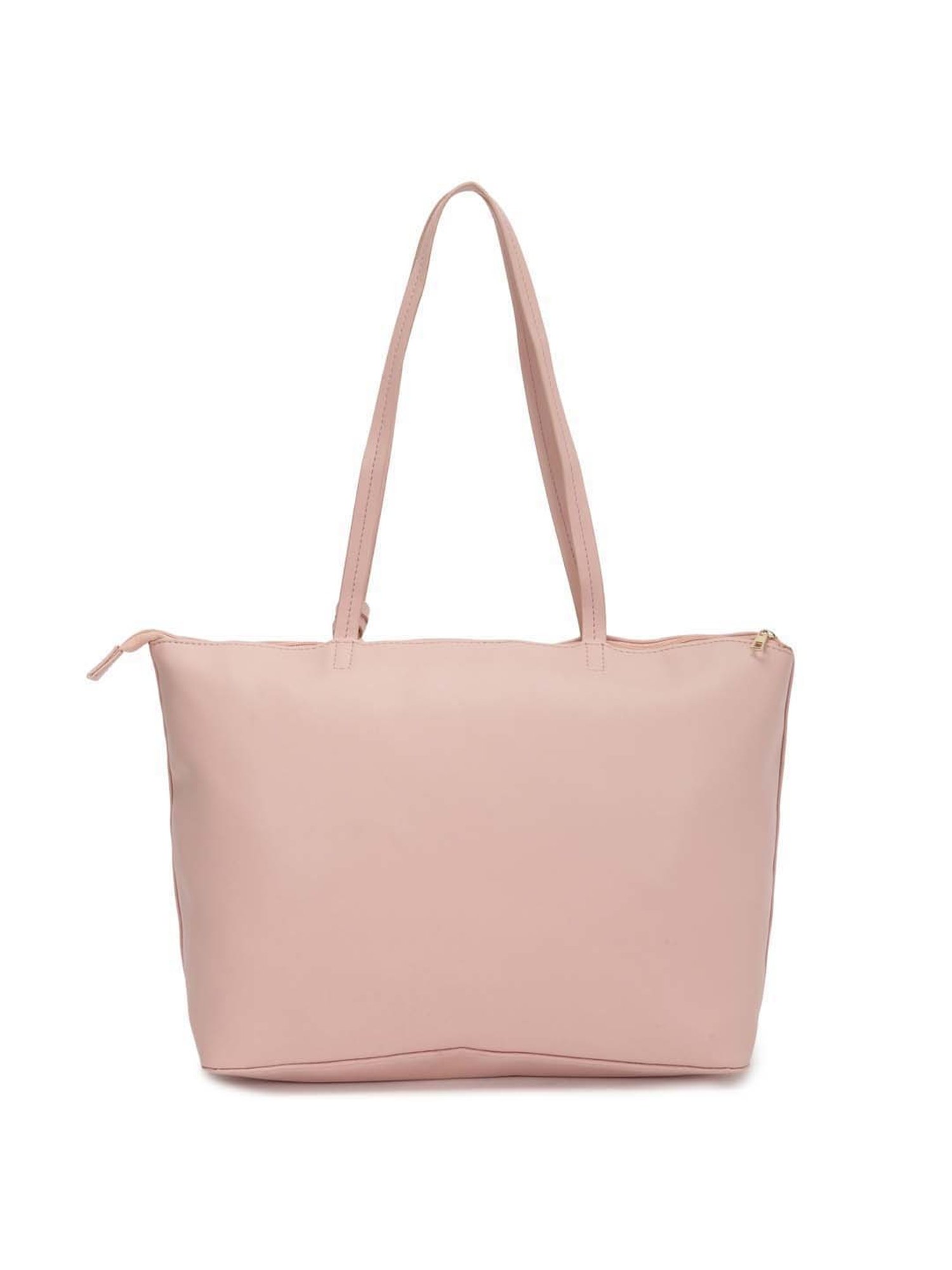 Minimalist Hobo Bag Medium Zipper Pu Pink