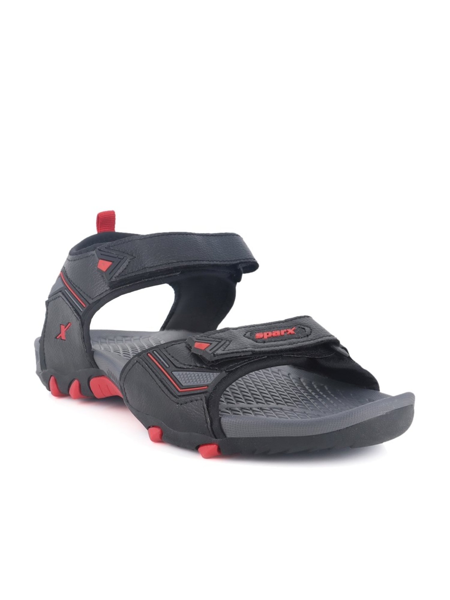 Black Red Mens Sports Sandal Comfortable - Movin Air Shoes