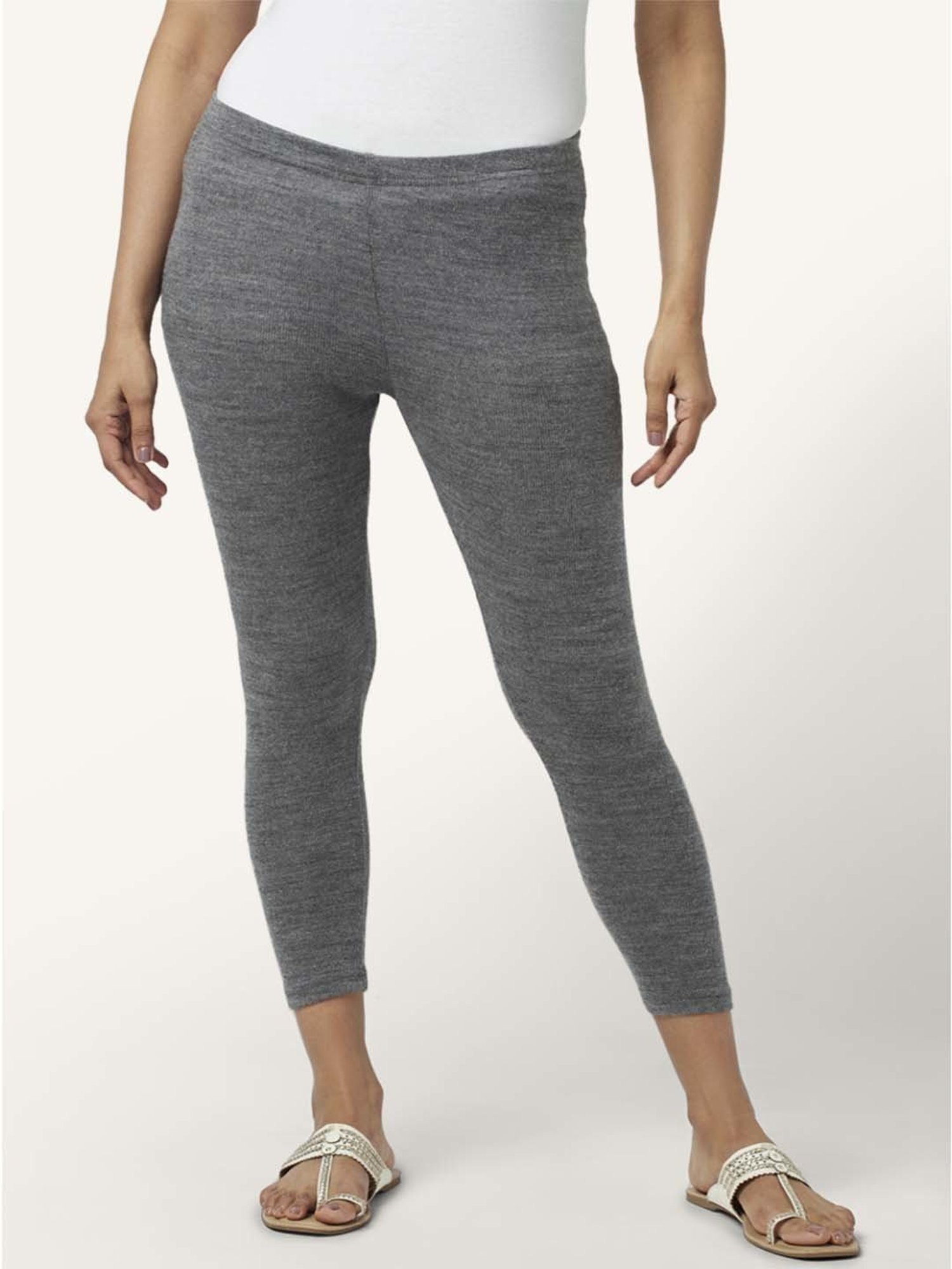 Buy Rangmanch by Pantaloons Grey Regular Fit Leggings for Women
