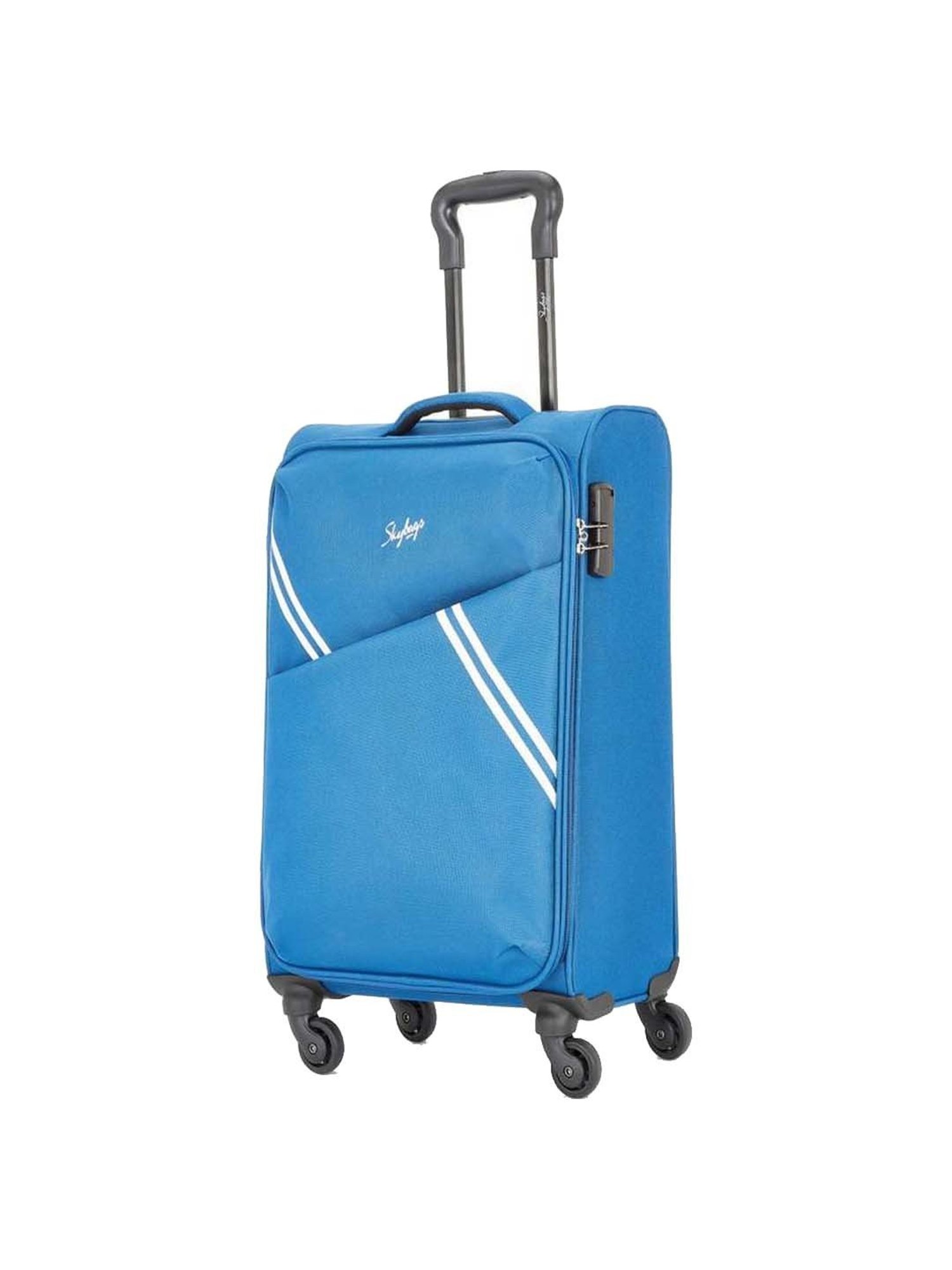 Buy Skybags Unisex White & Blue Printed Medium Trolley Suitcase - Trolley  Bag for Unisex 1139997 | Myntra